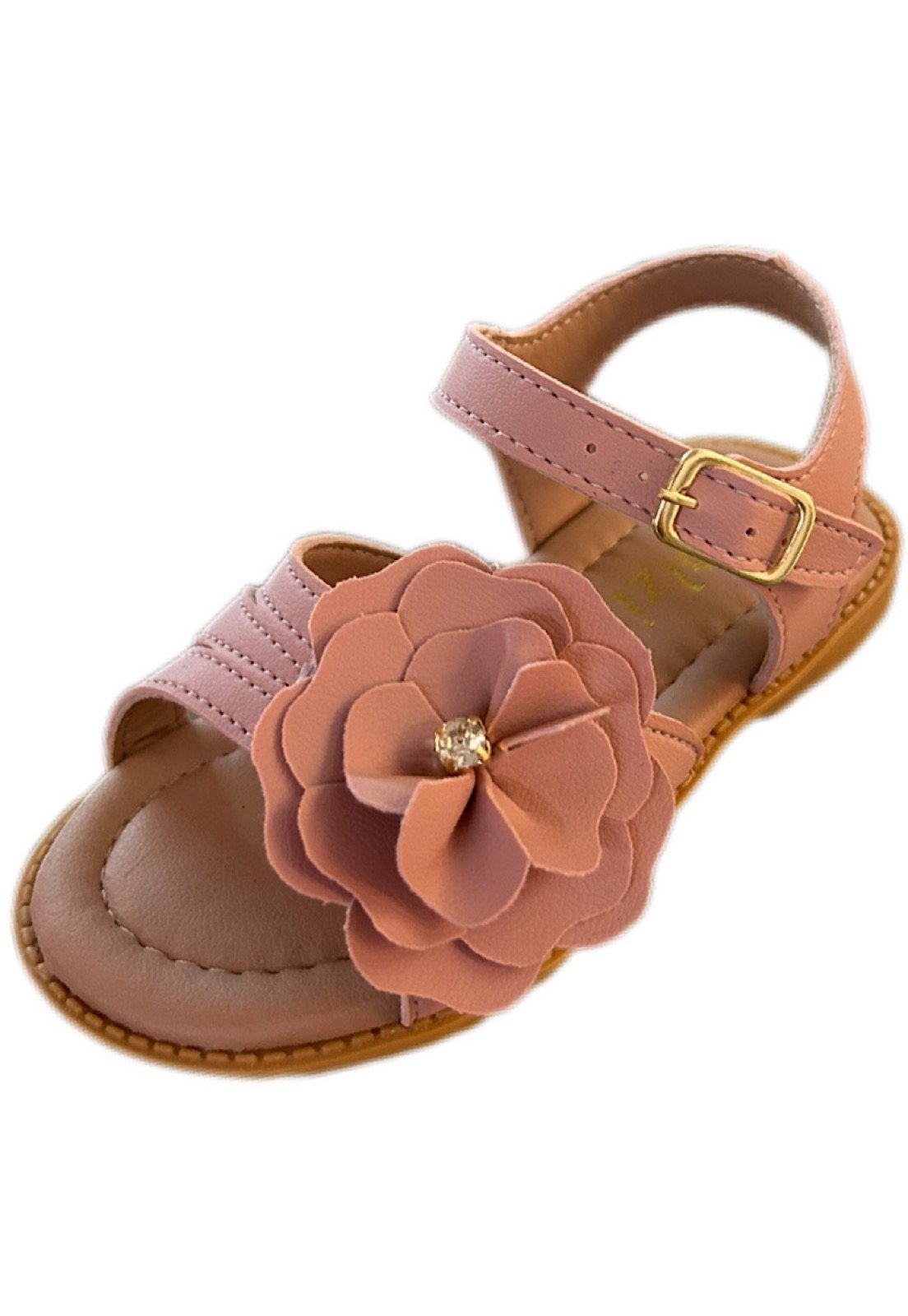 Infantil – Sandália menina infanil Solzim aranha flor Nude