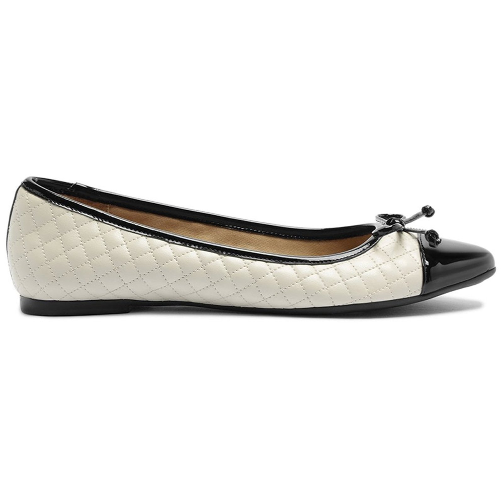 Sapatilha Anacapri Matelassê Bicolor Off White Feminino