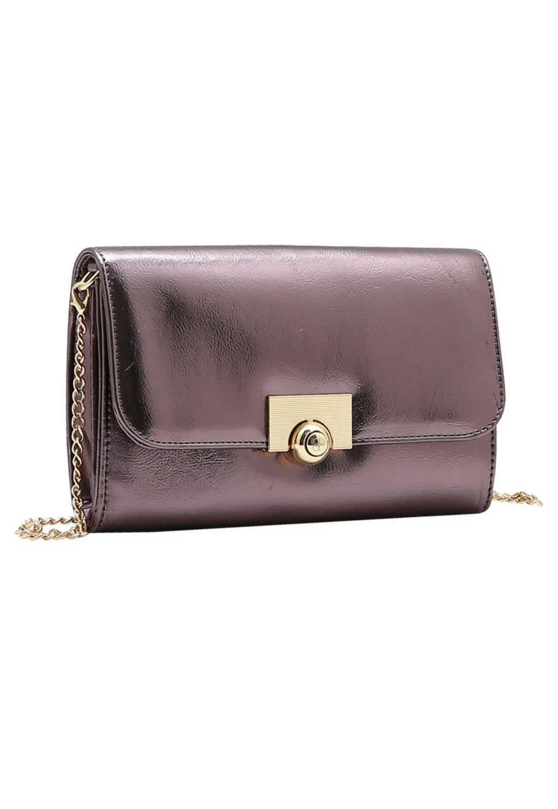 Bolsa Feminina Chenson Clucth Noite 3485874 Prata