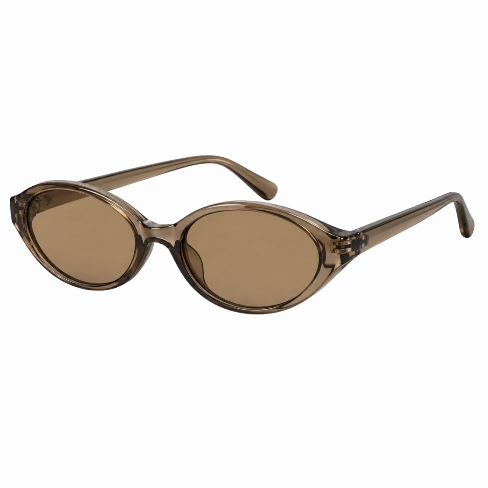 Óculos de Sol Feminino Oval Retrô Vintage Fashion Proteção UV400 Armação Transparente