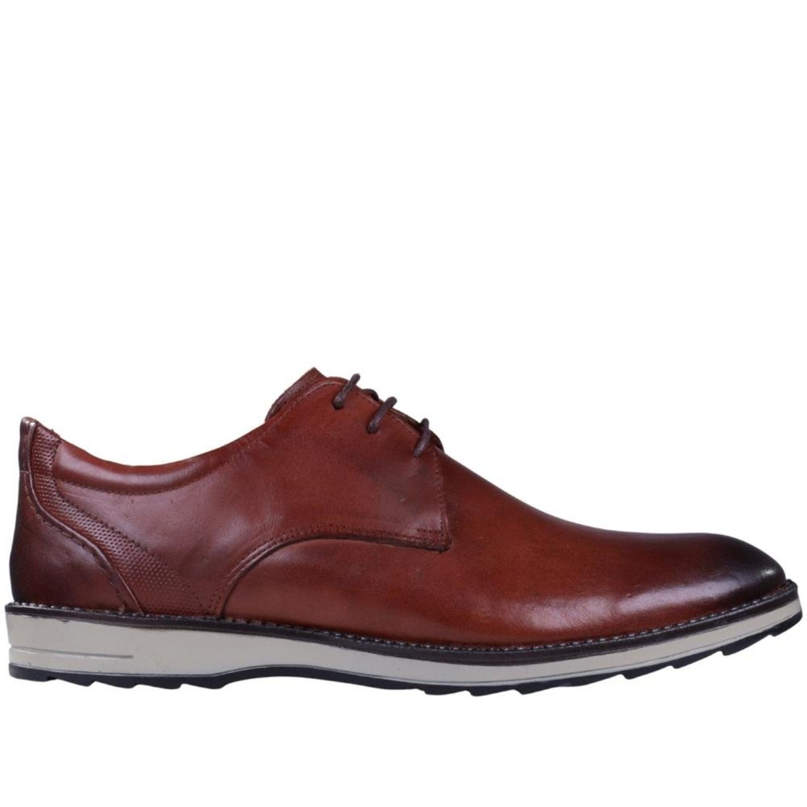 Sapato Masculino New Mendonza em Couro Zariff Nmz004 Marrom Incolor