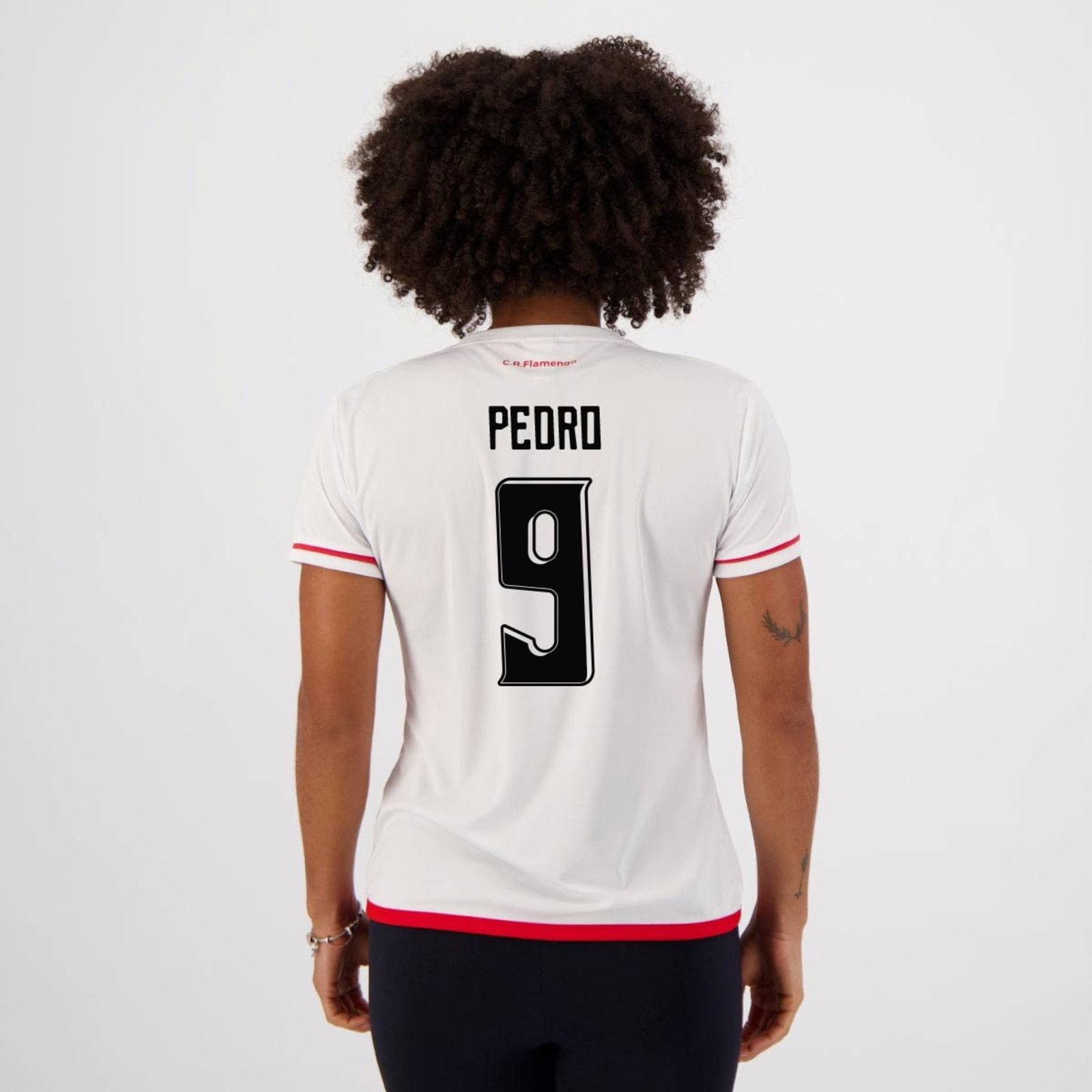 Camisa Flamengo Approval Feminina Branca 9 Pedro