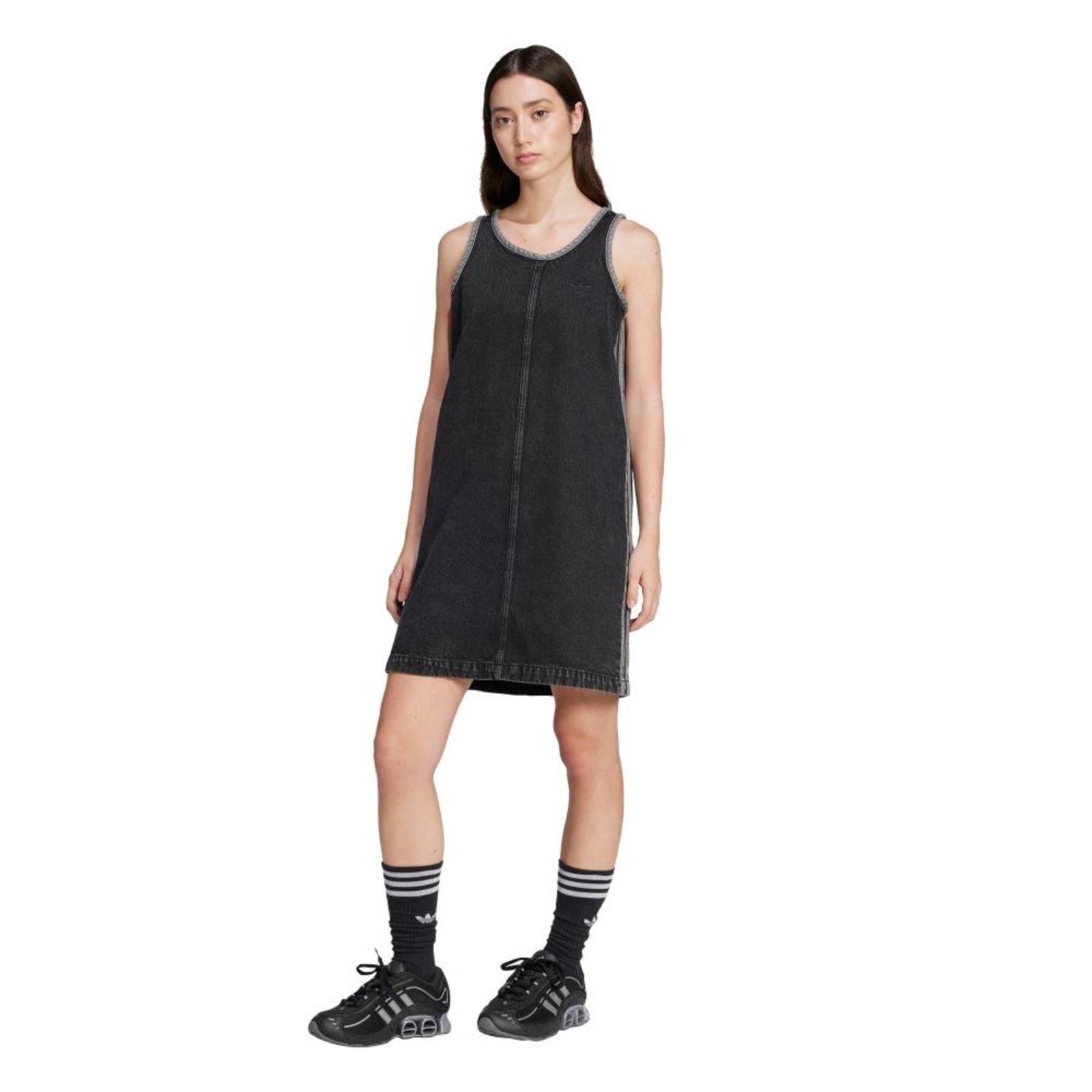 Vestido Regata Adicolor Denim Três Listras adidas Originals Preto