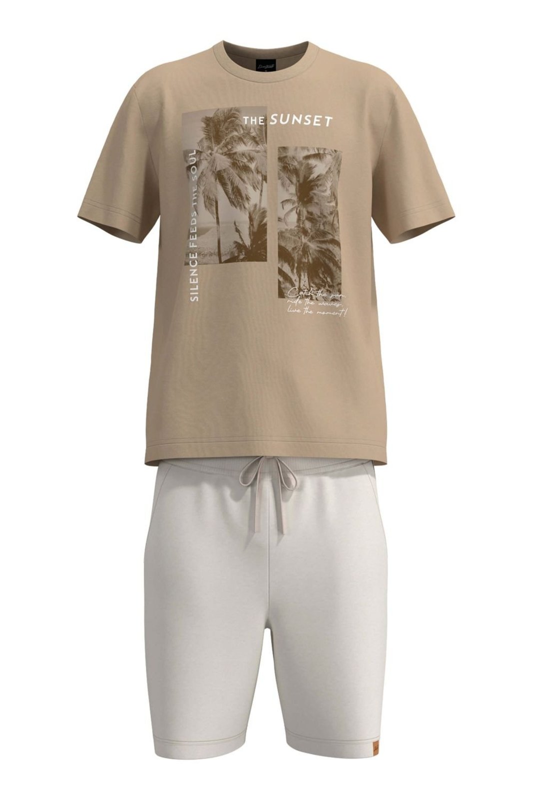 Infantil - Conjunto Juvenil Menino Sunset Elian Beats Bege