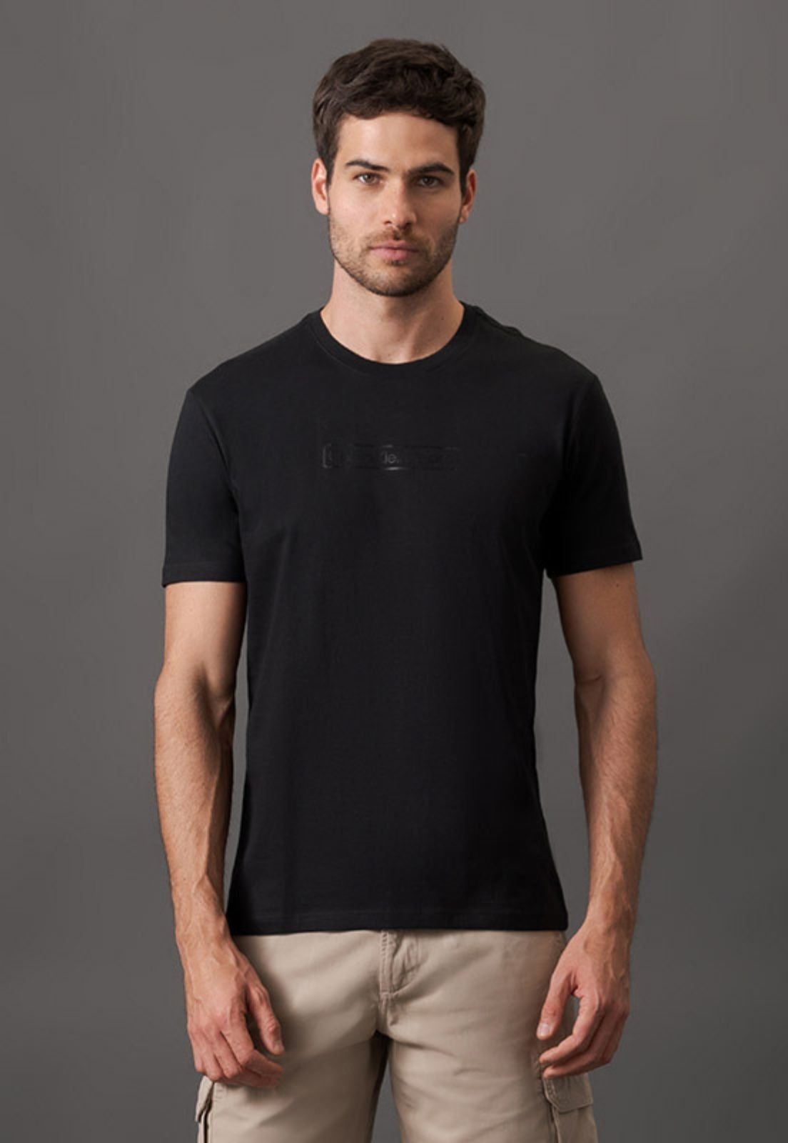 Camiseta MC CK Masc Logo CKJ Box – Preto