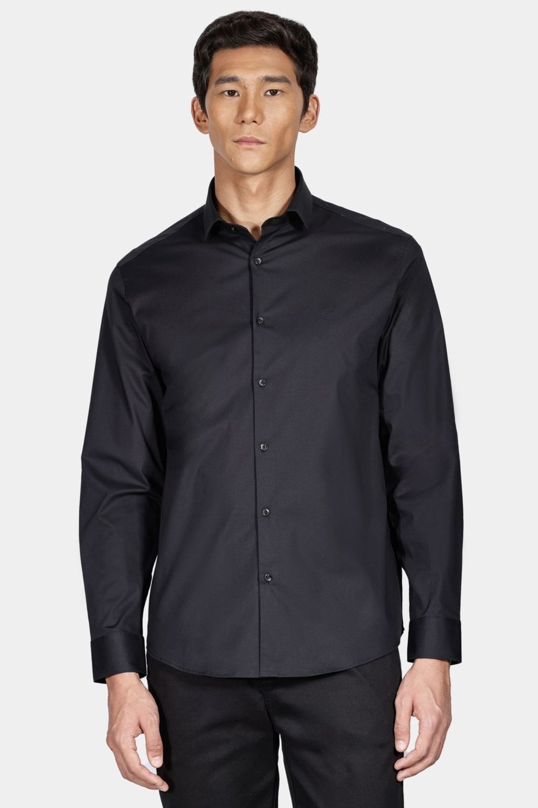 Vista 2 Camisa Aramis Aramis Manga Longa Regular Tricoline Preto incolor Aramis incolor