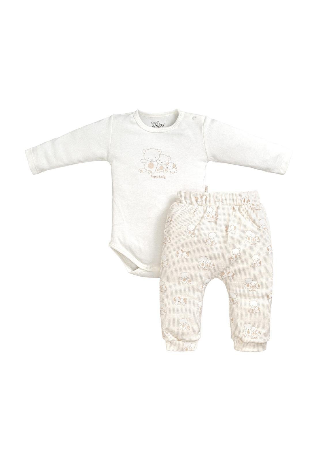 Infantil - Conjunto Longo Off White Anjos Baby M Off-white