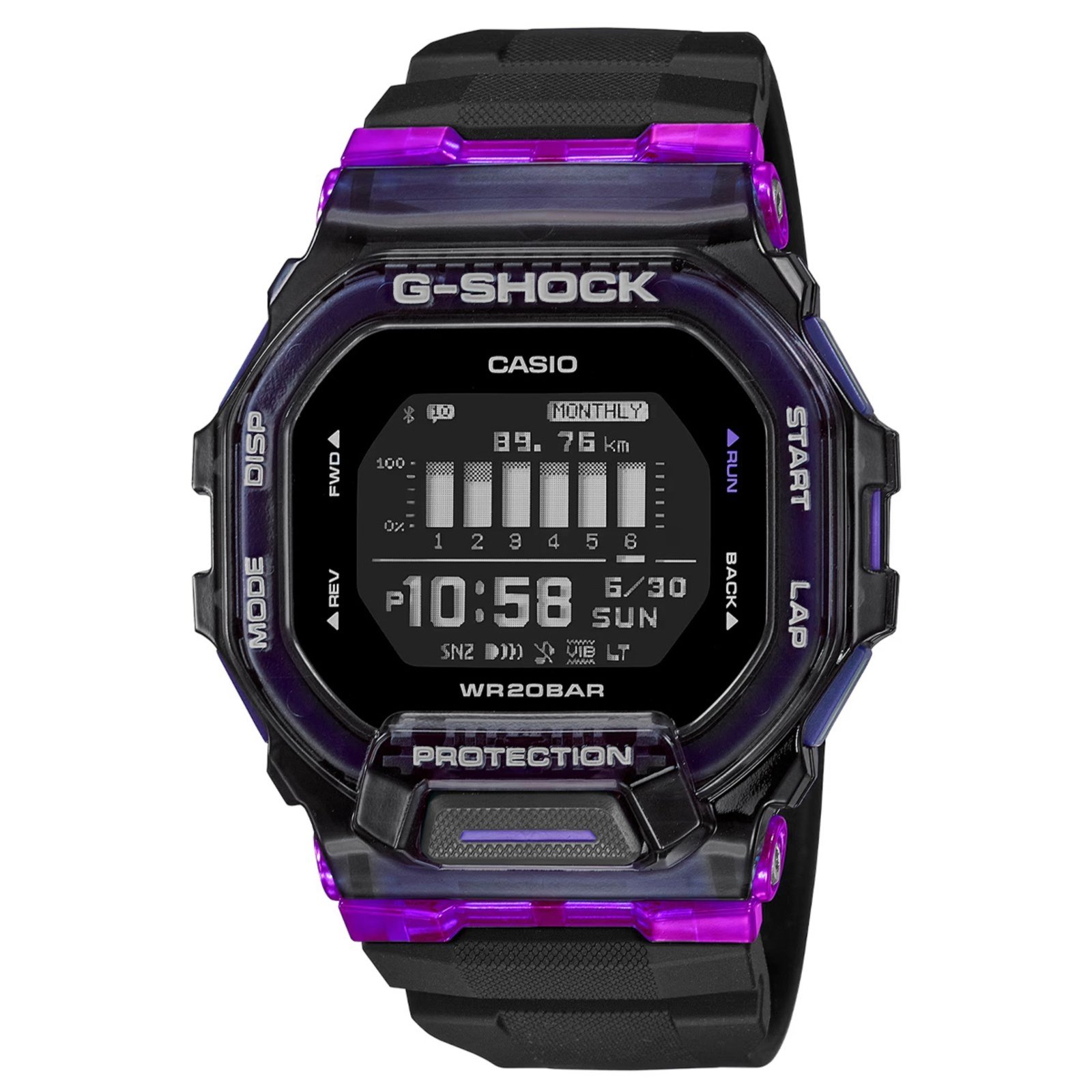 Vista 2 Relógio Casio G-Shock Digital GBD-200SM-1A6DR preto Casio preto