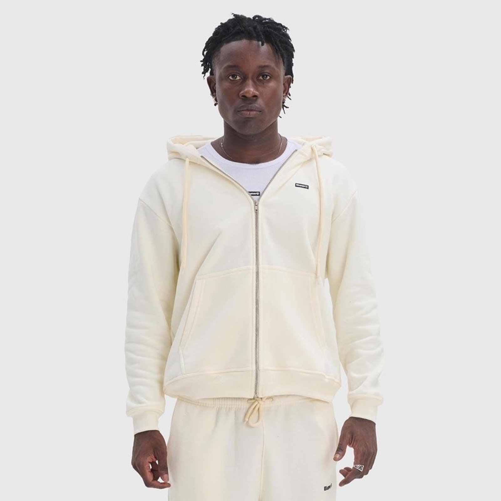 Moletom Hoodie Zip Patch Logo Off-white