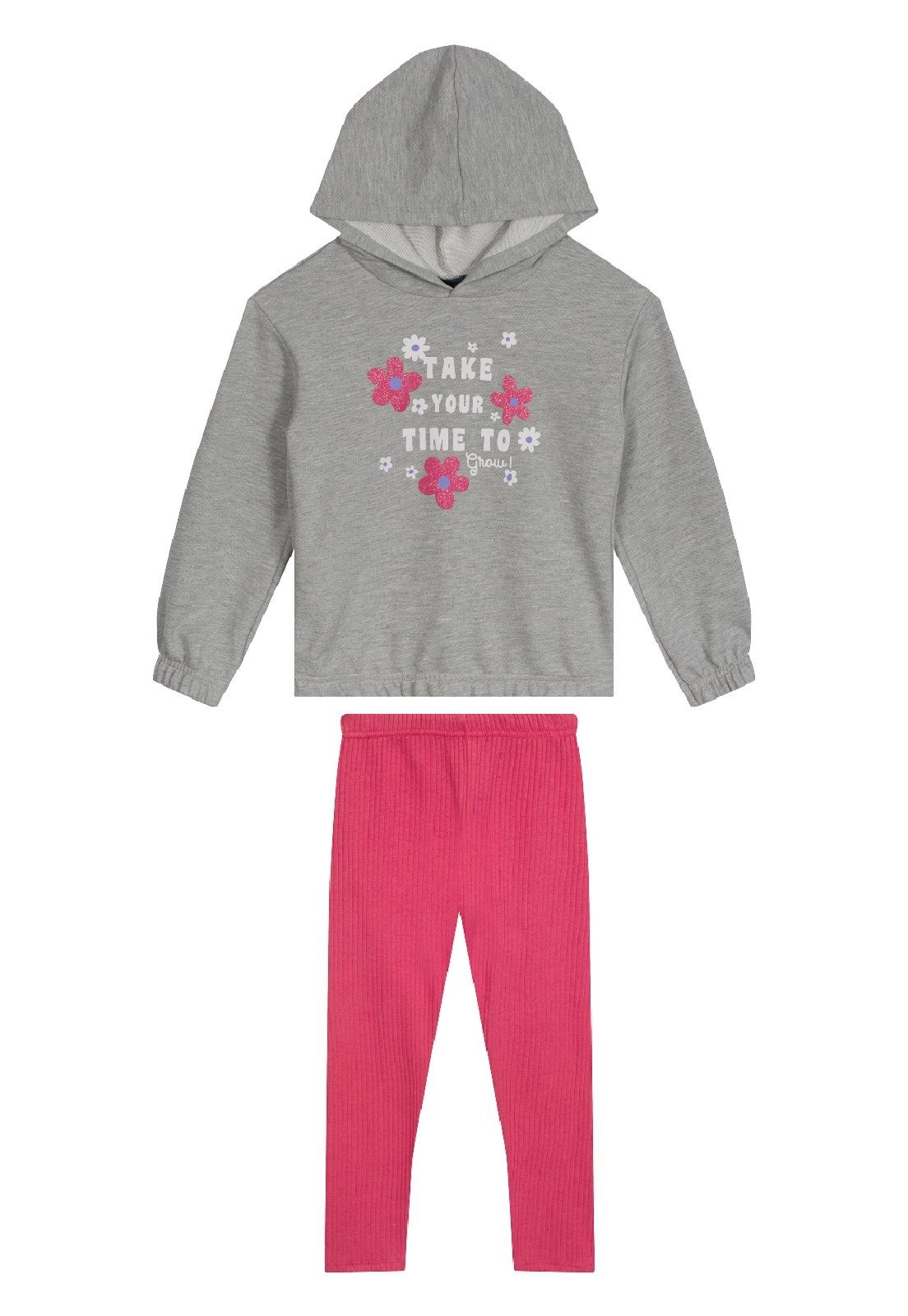 Infantil - Conjunto para Menina de Blusão e Legging Guloseima Cinza