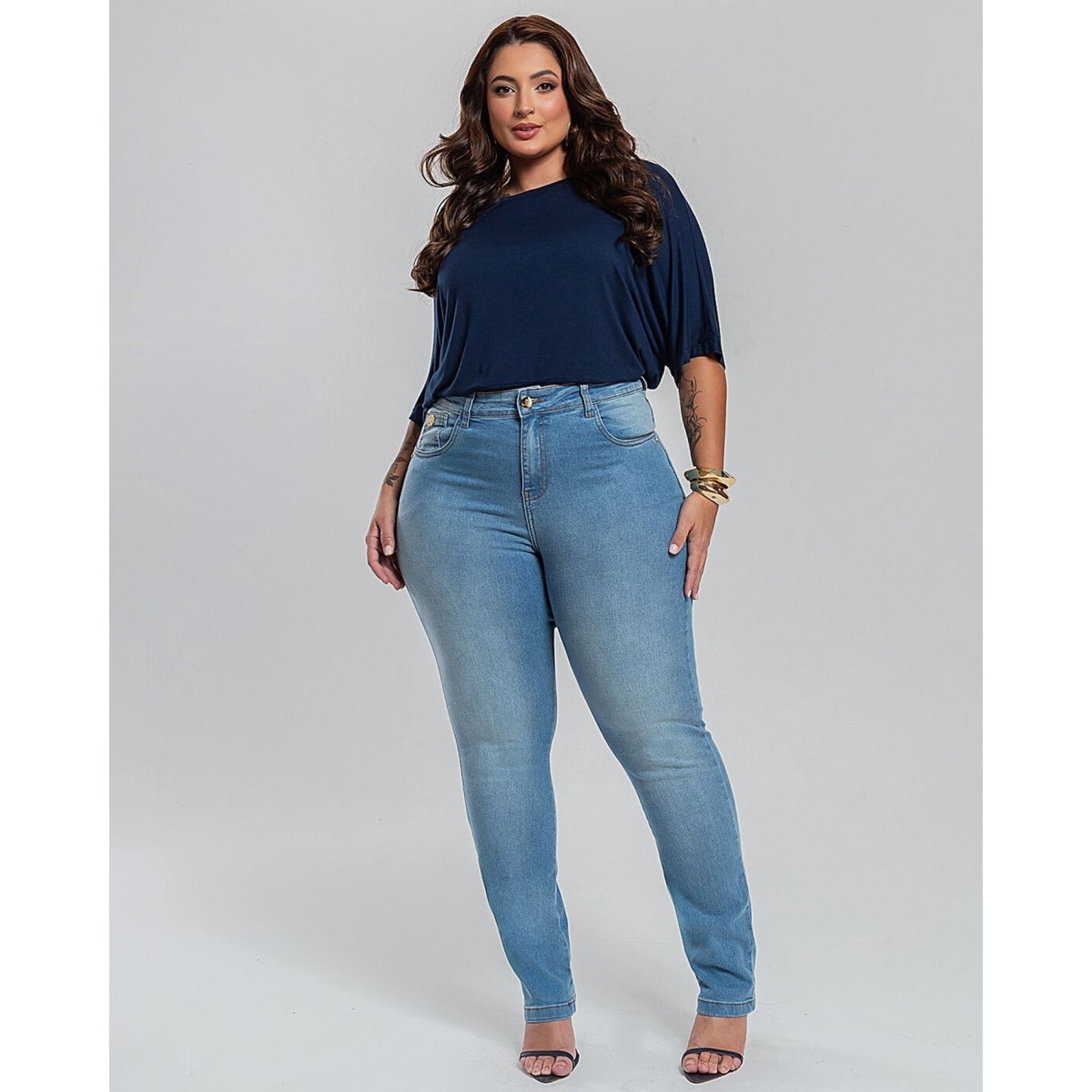 Calça Feminina Reta Plus Size