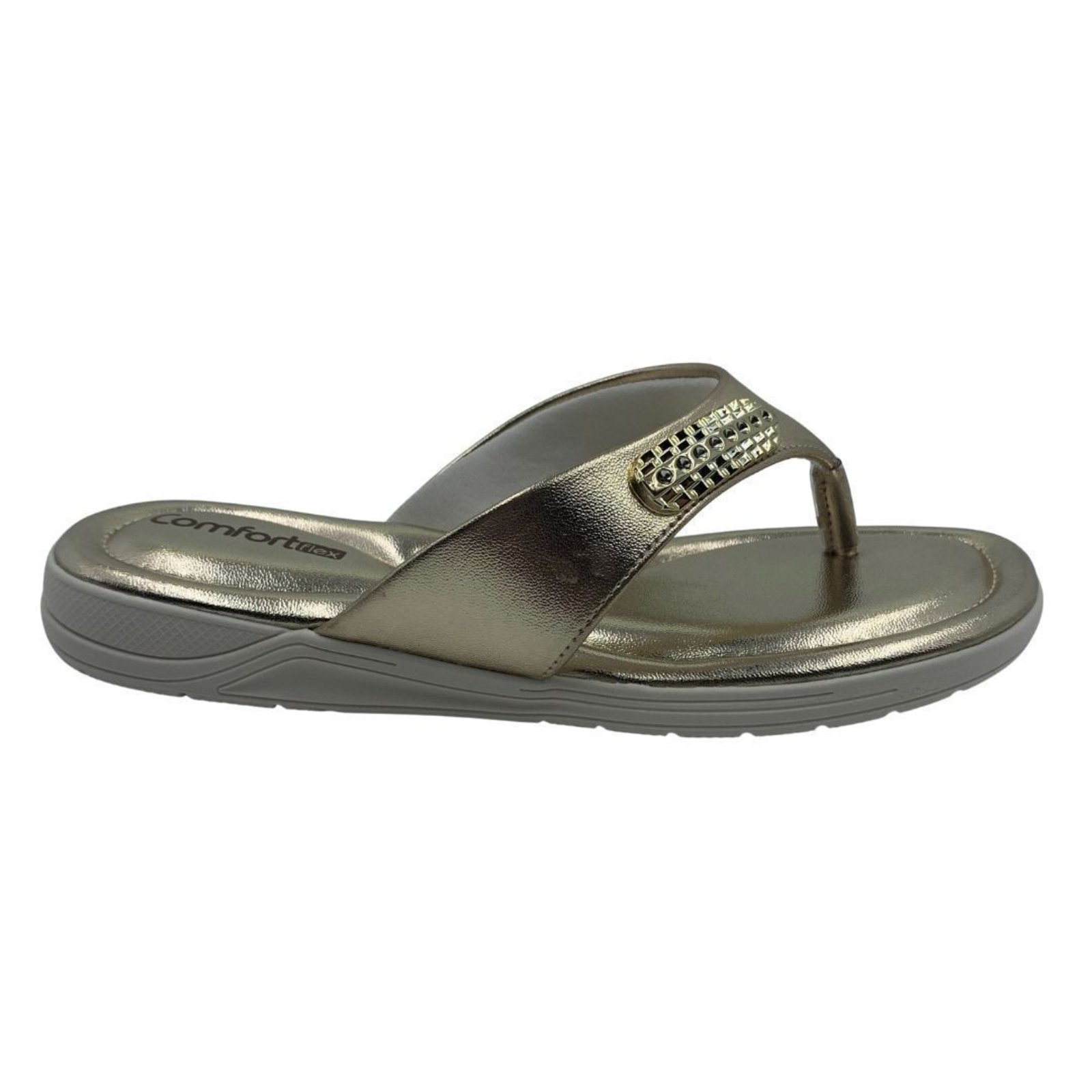 Tamanco Conforto Comfortflex Dourado 2580403 – Dourado – comfortflex