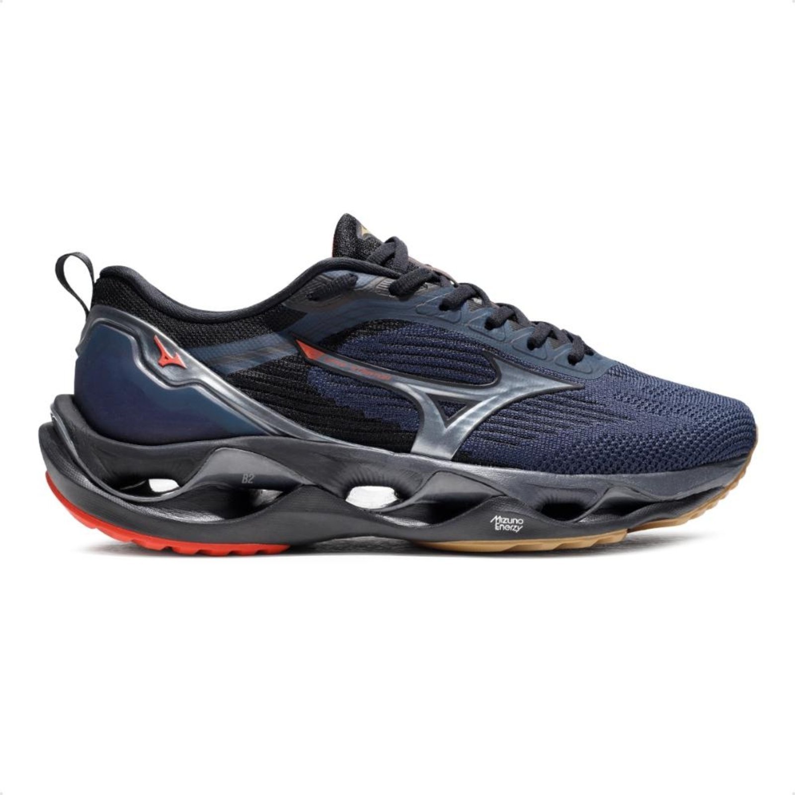 Tênis Mizuno Wave Stratos 3 Unissex Azul Marinho