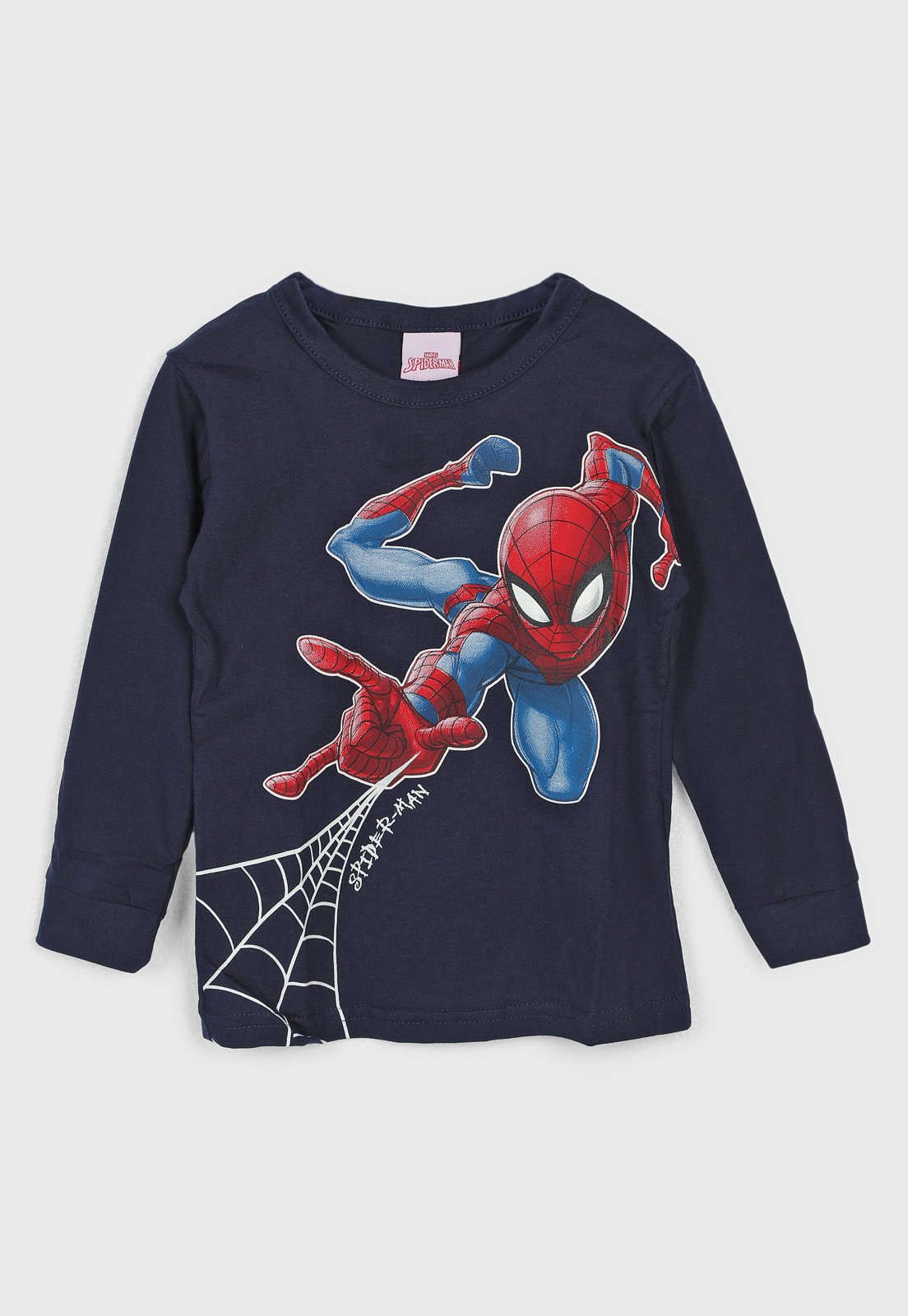 Camiseta Brandili Spider-Man Azul-marinho