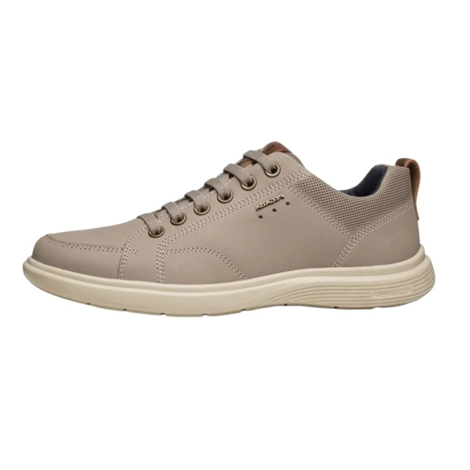 Vista 3 Sapatenis Pegada Couro Masculino - 112201 bege PEGADA bege