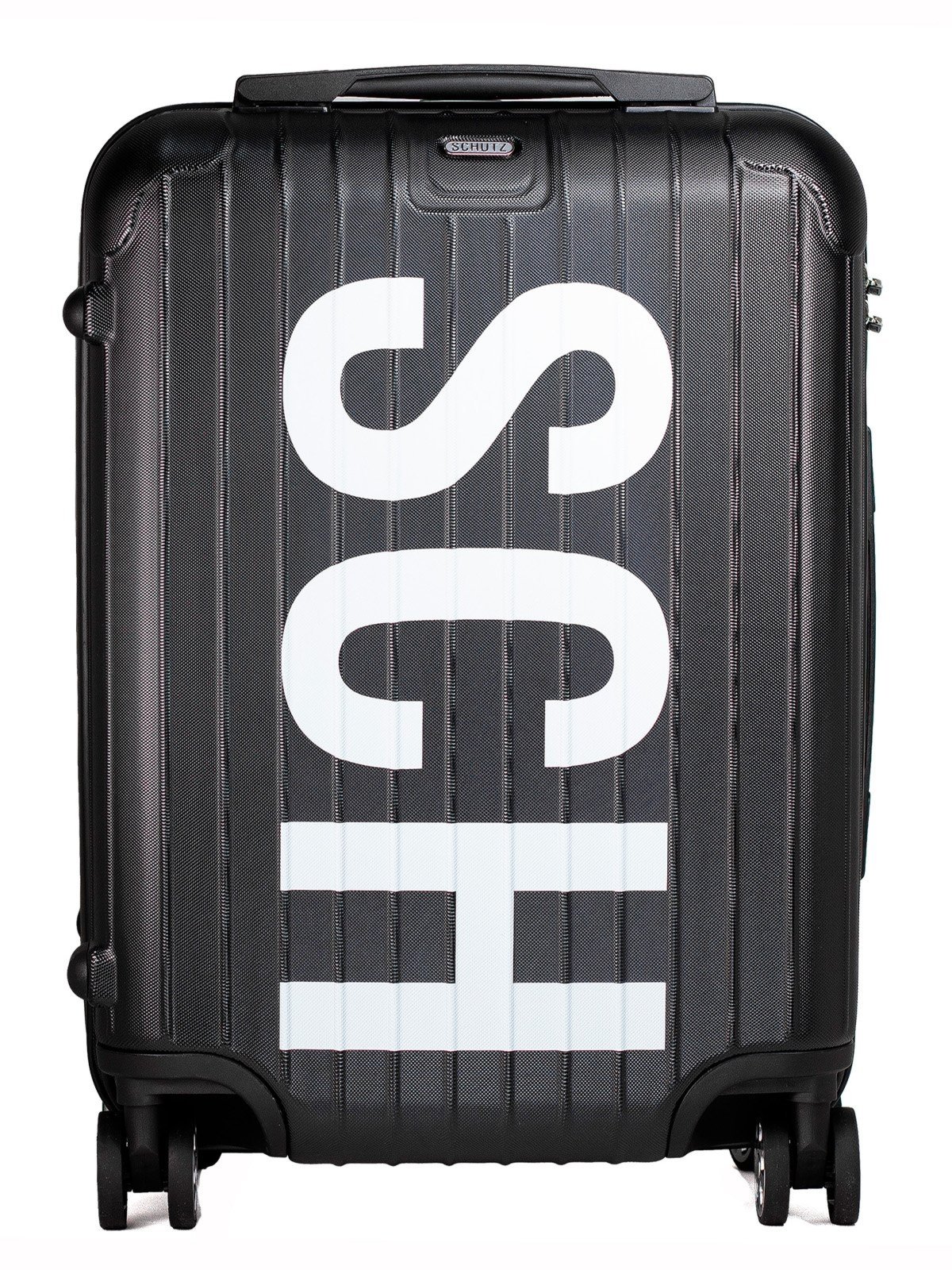 Mala de Viagem Schutz Air Bordo Com Cadeado Rodinhas Black White