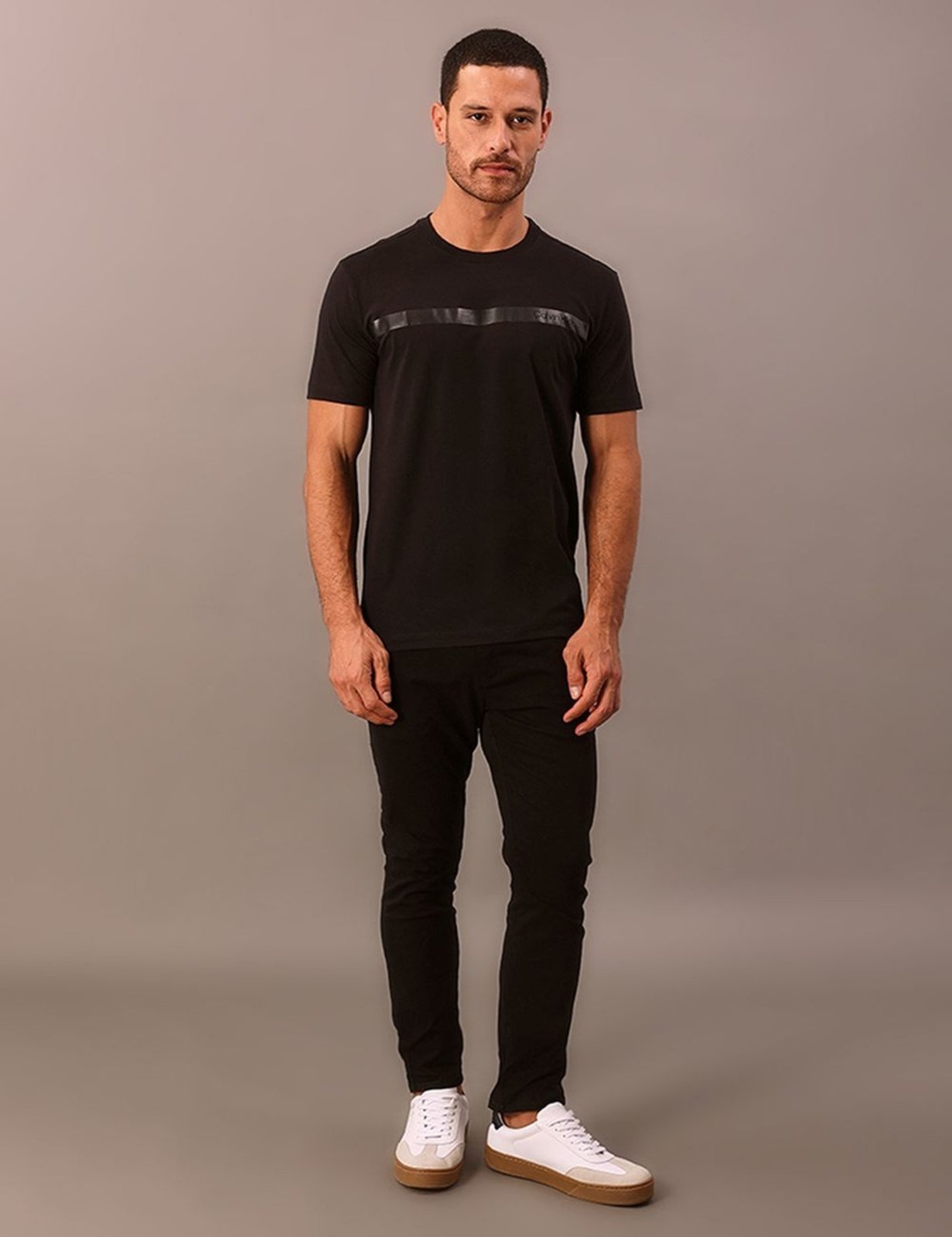 Camiseta Masculina Palito Gel - Preto Calvin Klein Jeans
