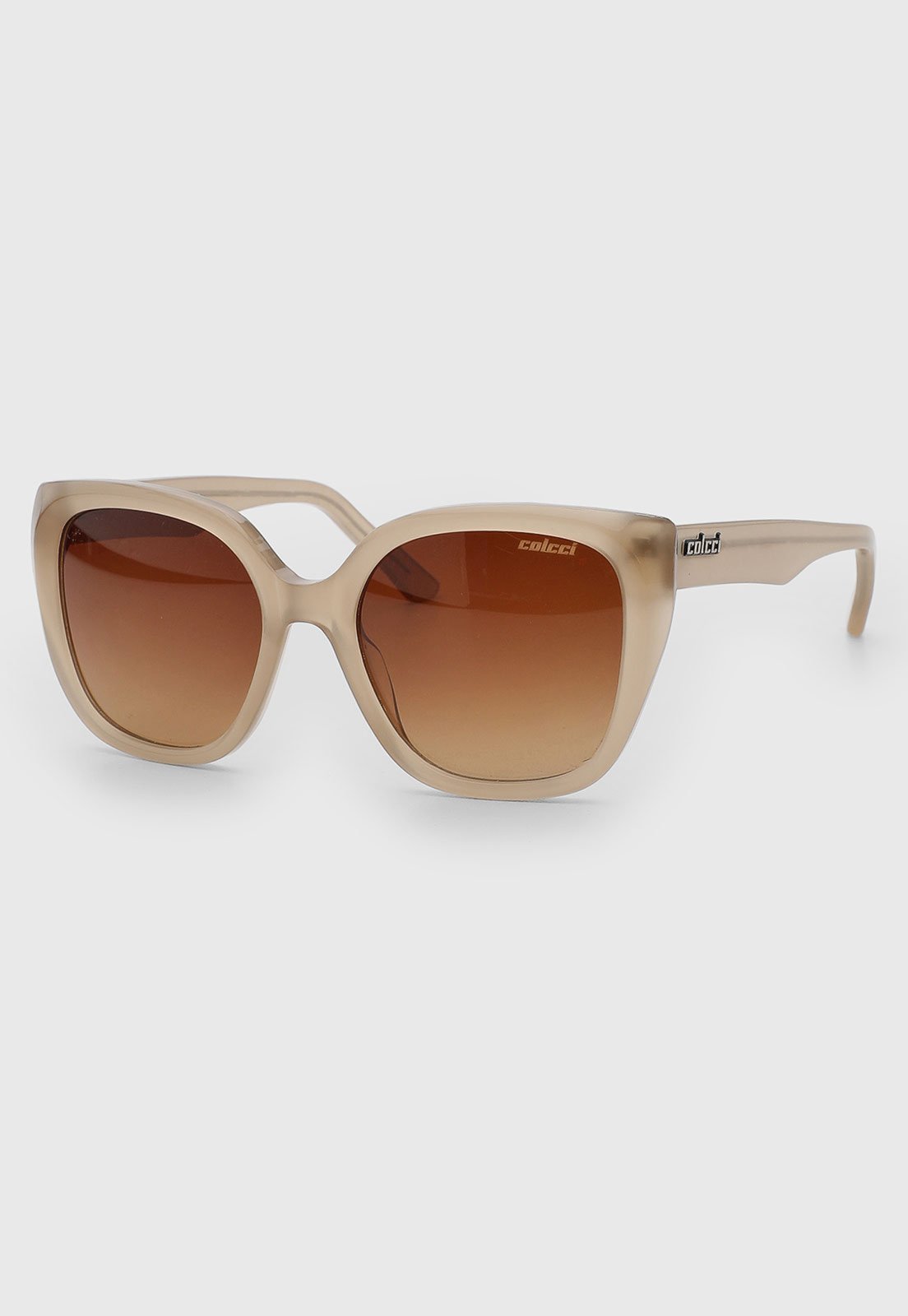 Óculos de Sol Colcci Formato Geométrico Acetato Nude