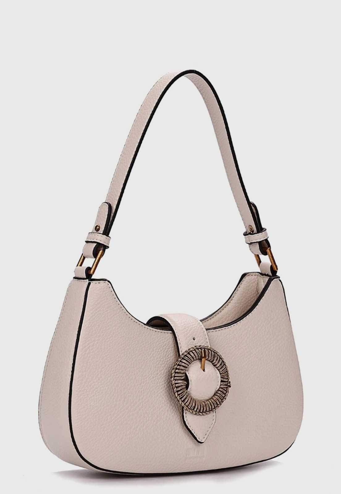 Bolsa Média Feminina Santa Lolla Alça Regulável Off-White