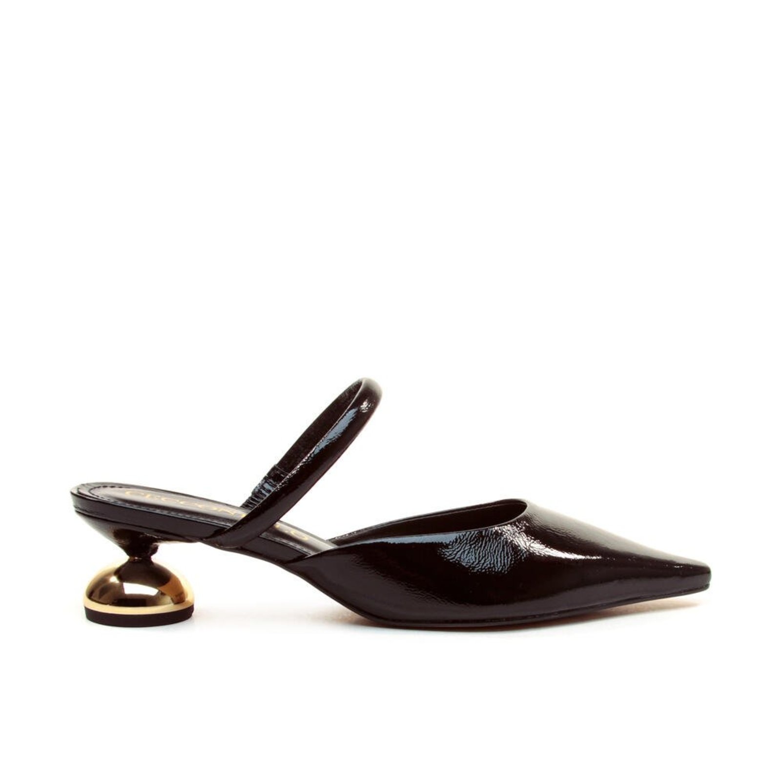 Mule Couro Preto Salto Baixo Cecconello 3072001-1