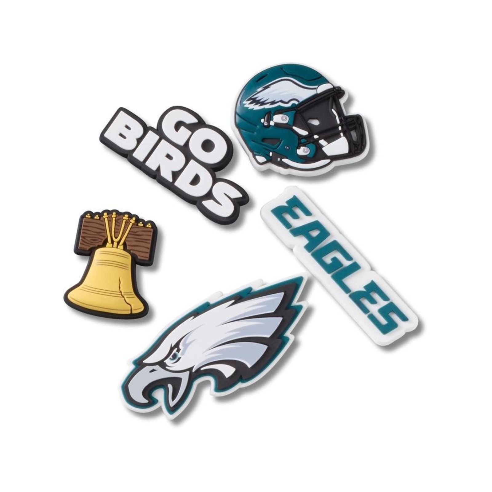 Infantil - Jibbitz™ Nfl Philadelphia Eagles Pack Com 5 Peças Única Unico
