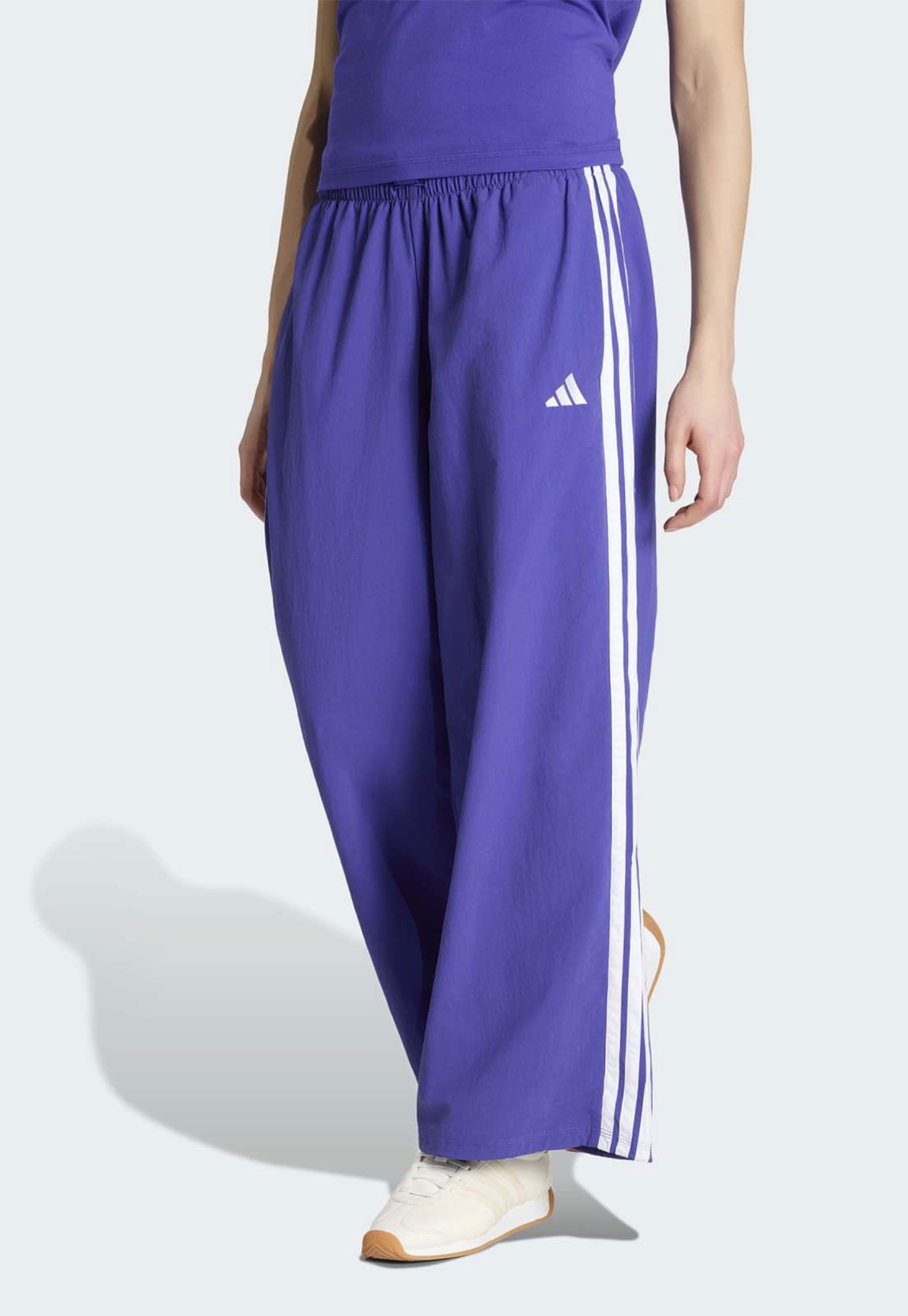Calça Feminina adidas Originals W 3S WV PT Wide Leg Roxa
