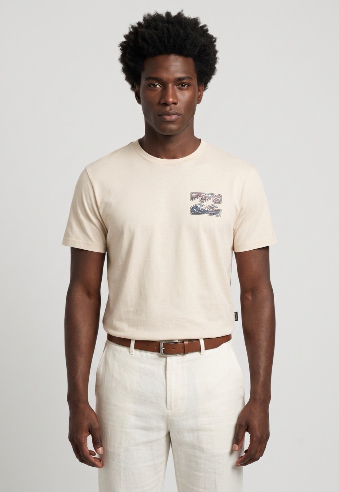 Camiseta Masculina Billabong Crayon Wave I Bege