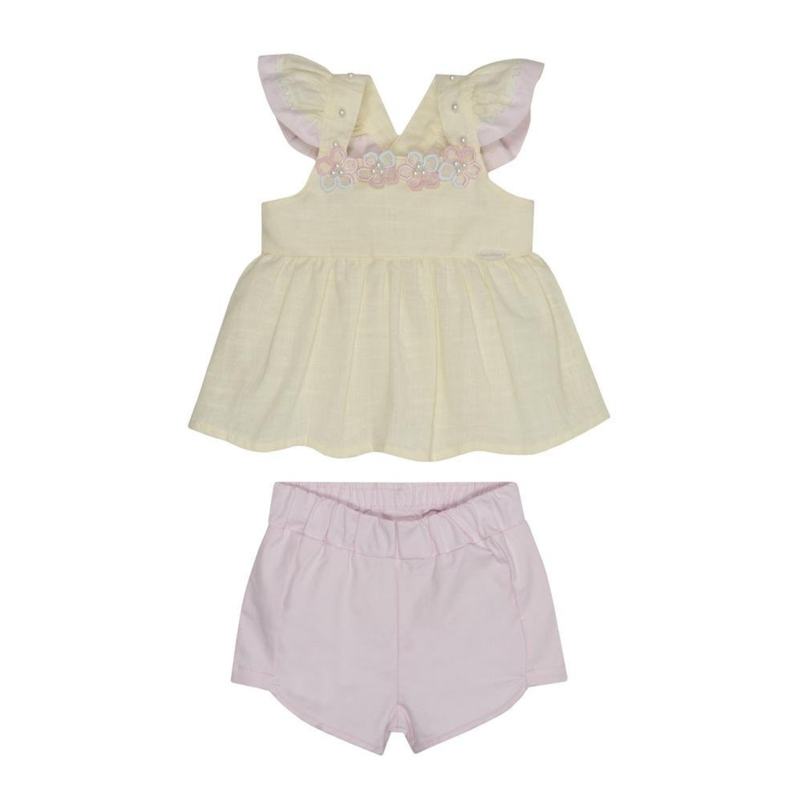 Infantil - Conjunto Menina Amarelo e Rosa Floral Sonho Mágico 1 Amarelo
