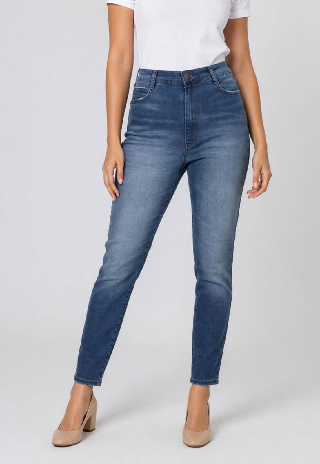 Calça Jeans Feminina Colcci Skinny Lavagem Média Azul