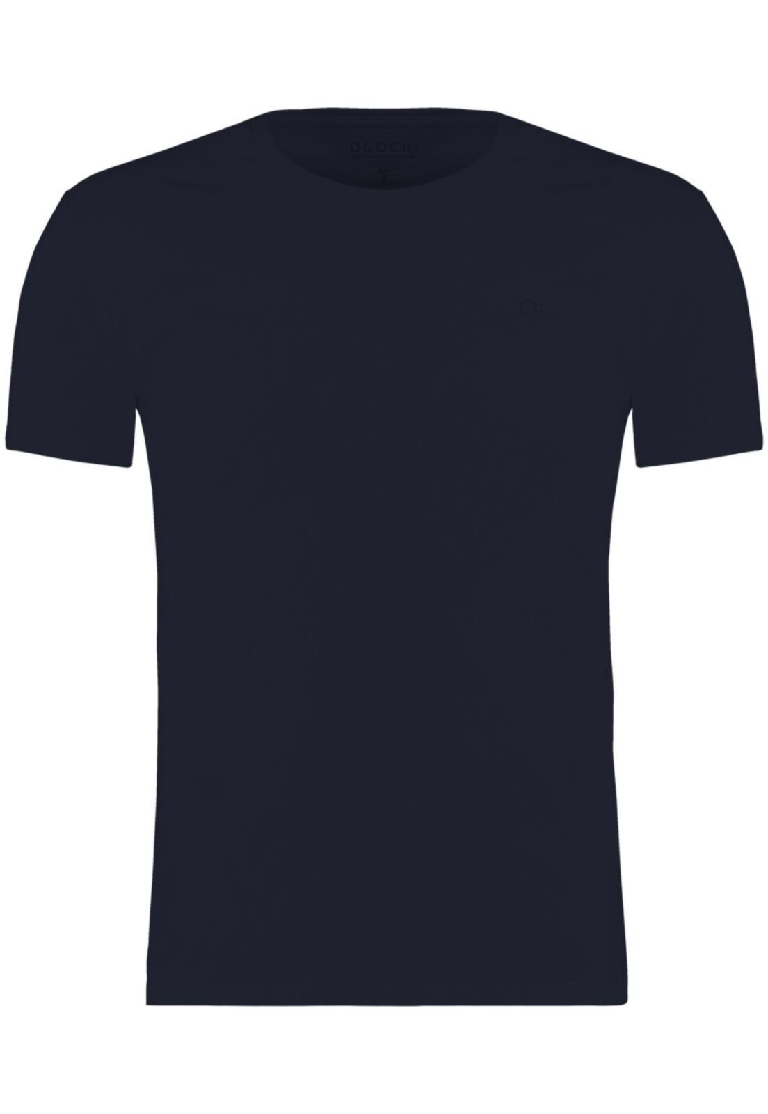 Camiseta Basica Ogochi Slim Fit. Azul Marinho