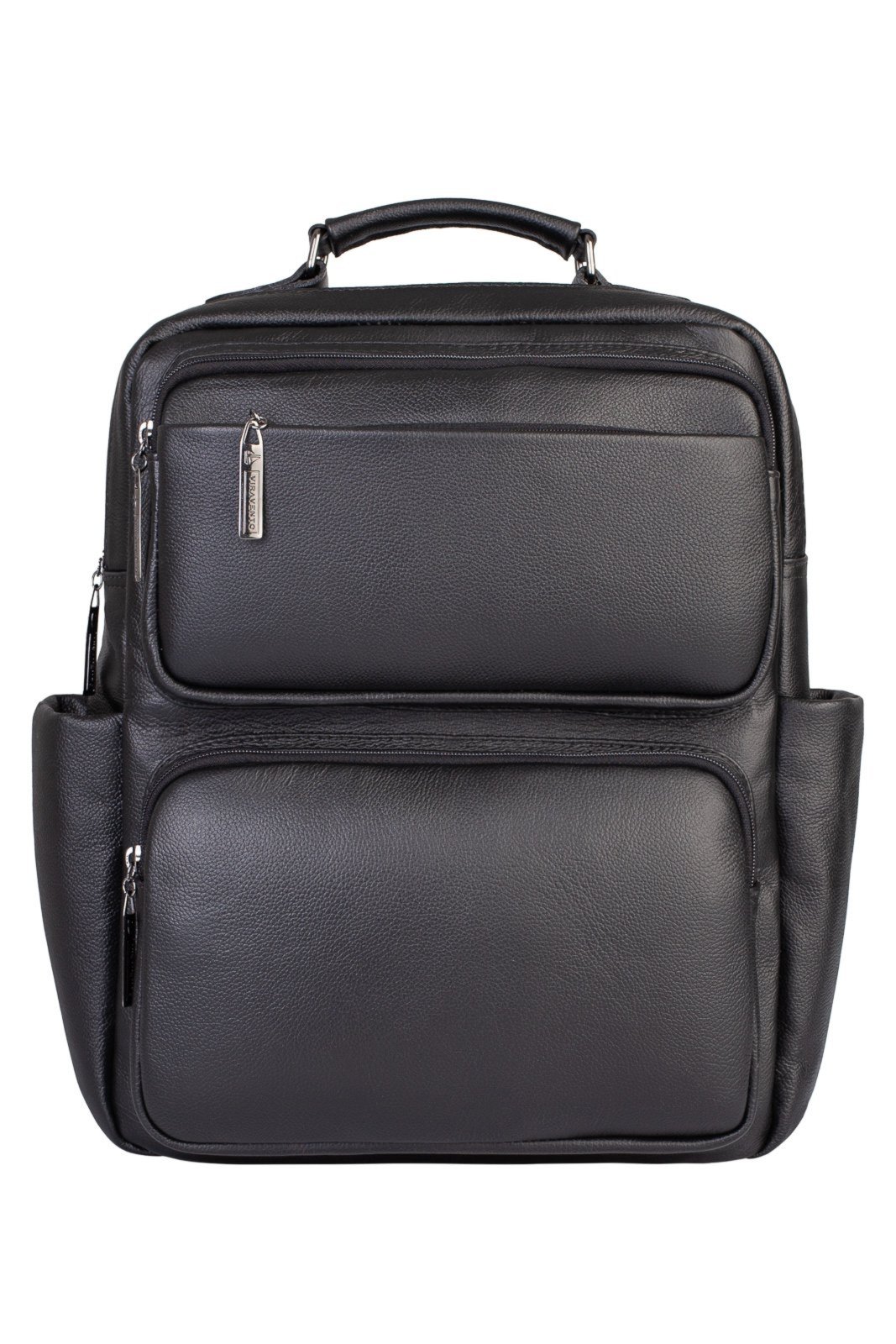 Mochila masculina de couro Lucca - Preto