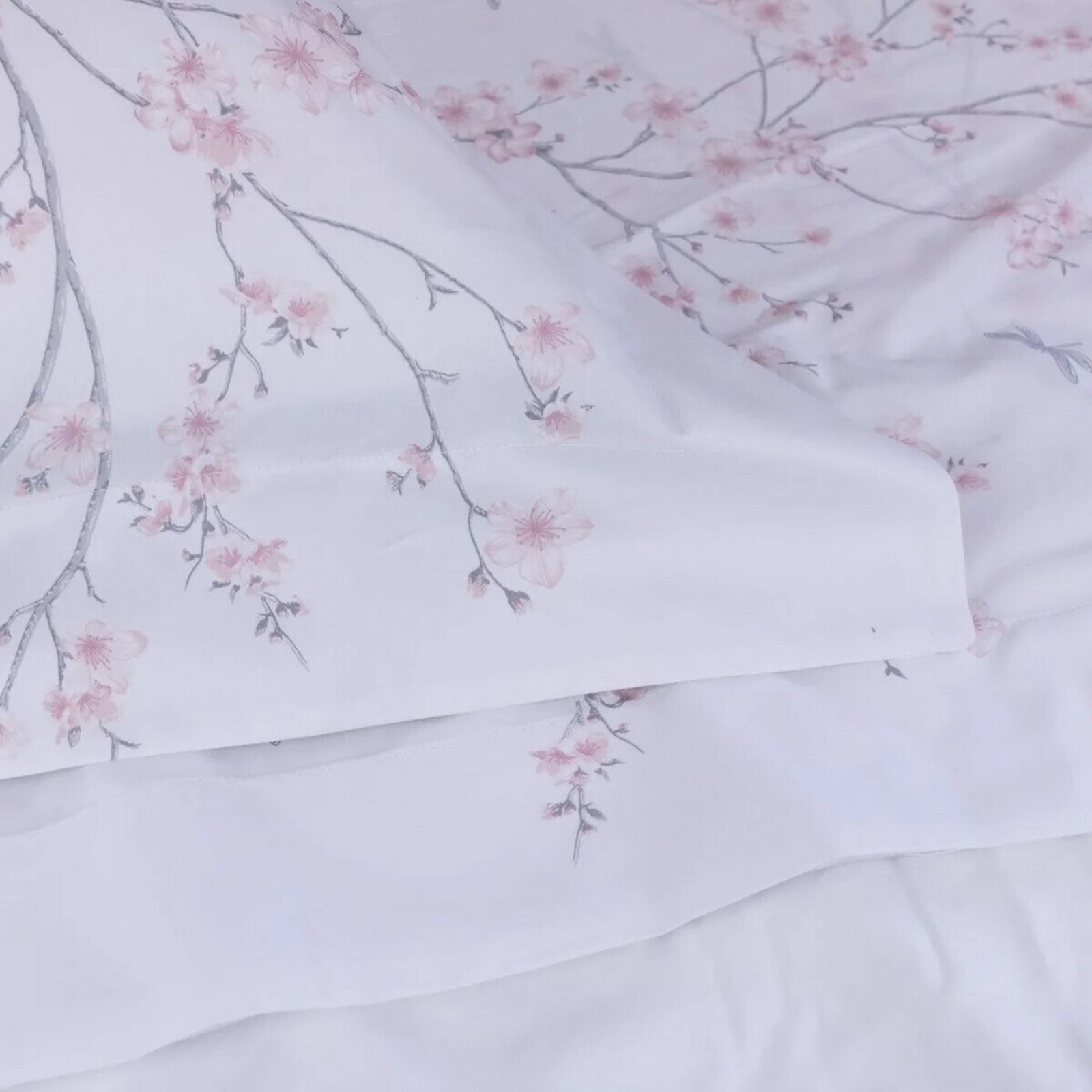 Vista 3 Kit 2 Fronhas 300 Fios Naturalle Flor de Cerejeira Rosa Naturalle Fashion branco/rosa rosa Naturalle Fashion branco/rosa rosa