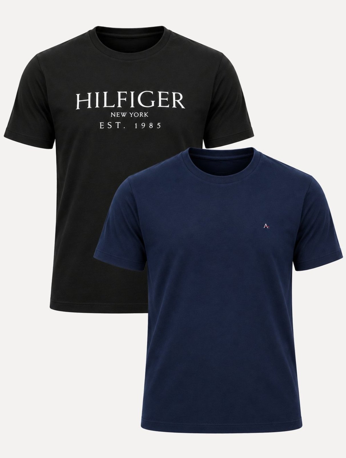 Kit Camisetas Tommy Hilfiger/Aramis | Preta/Azul Marinho