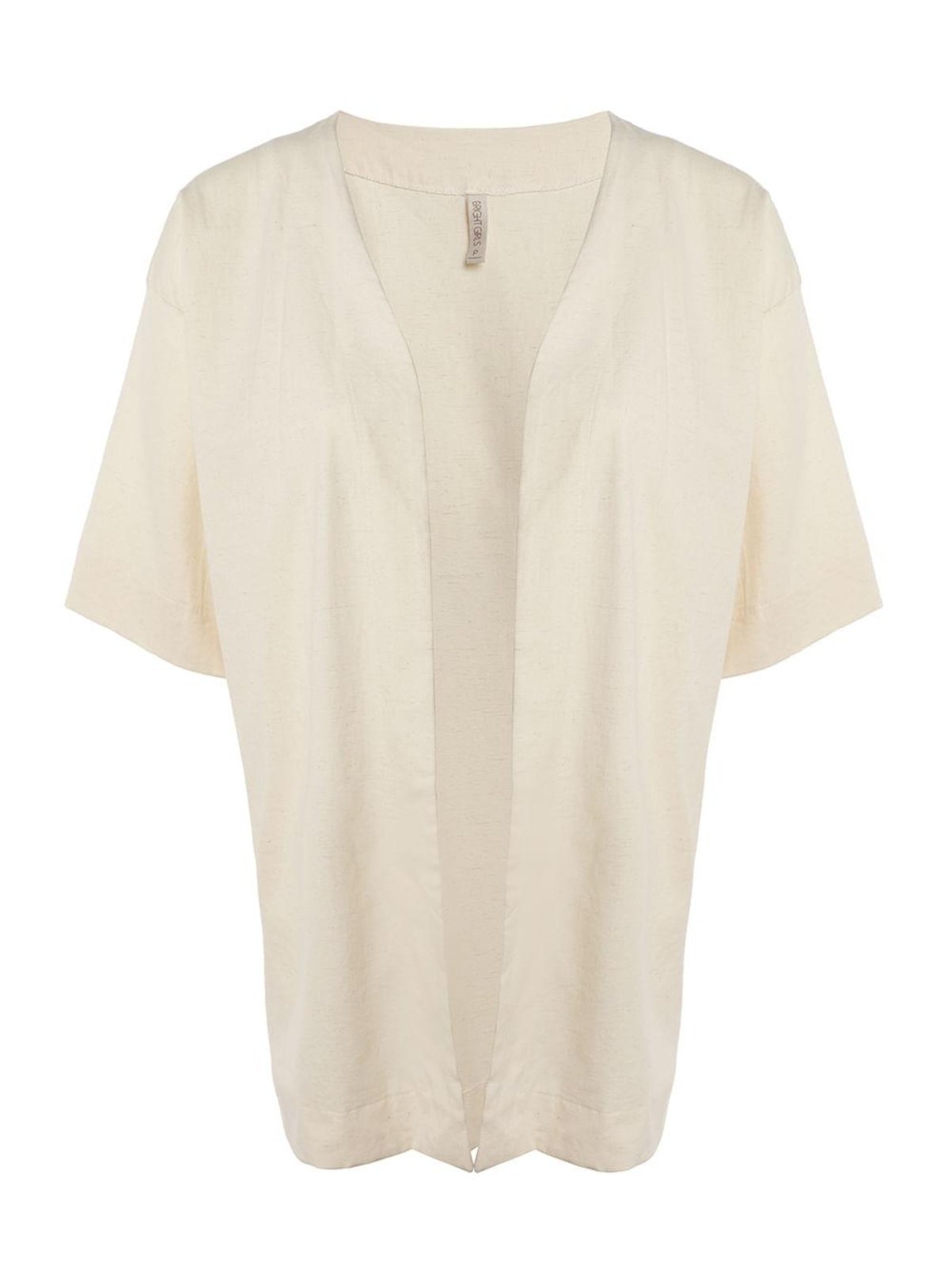 Vista 2 Kimono Linho Manga Curta Feminino NATURAL Bright Girl'S bege natural Bright Girl'S bege natural