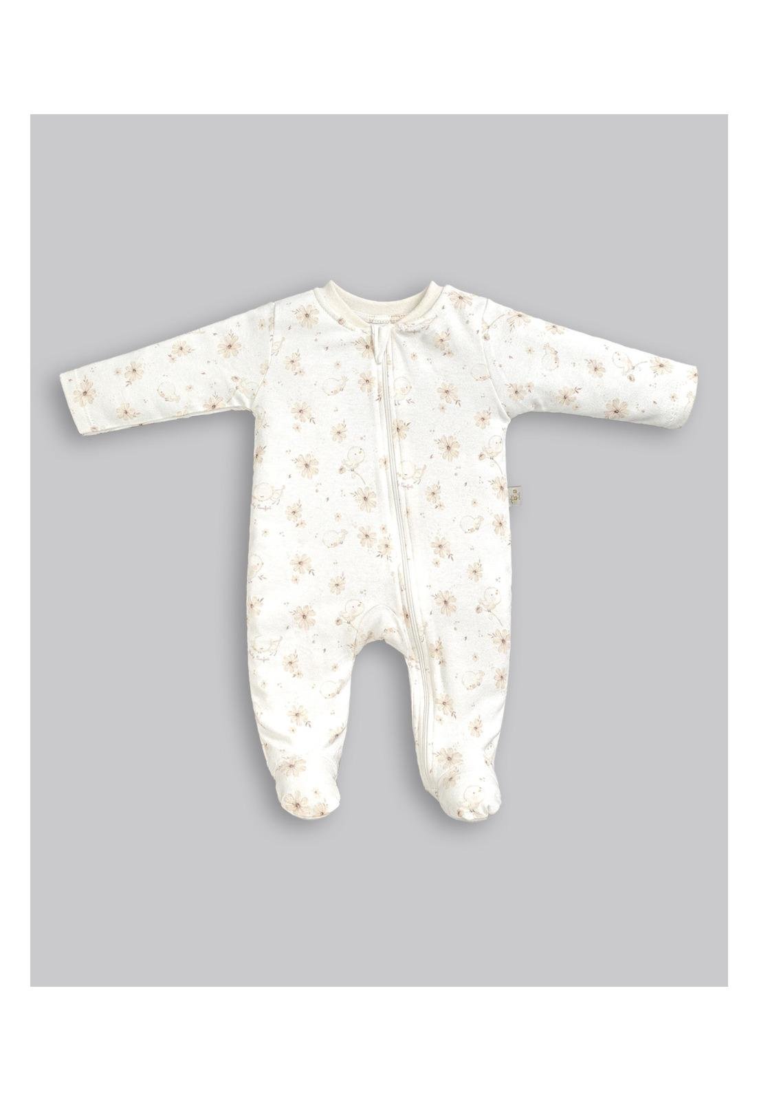 Infantil - Macacao Longo Menina Estampado Anjos Baby P Off-white