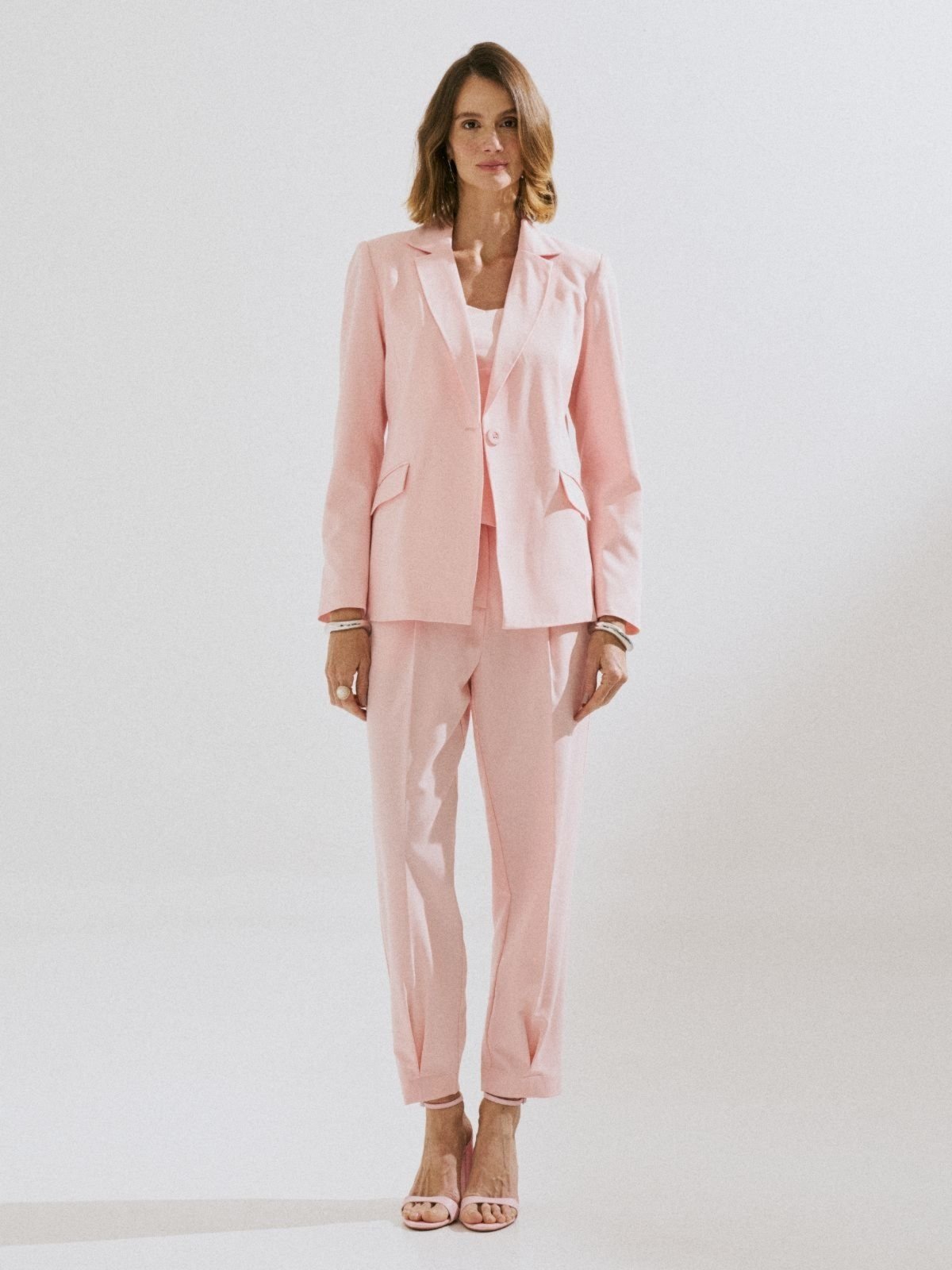 Vista 3 Blazer Via Lessa Paris Alfaiataria Alongado Claro rosa Via Lessa rosa