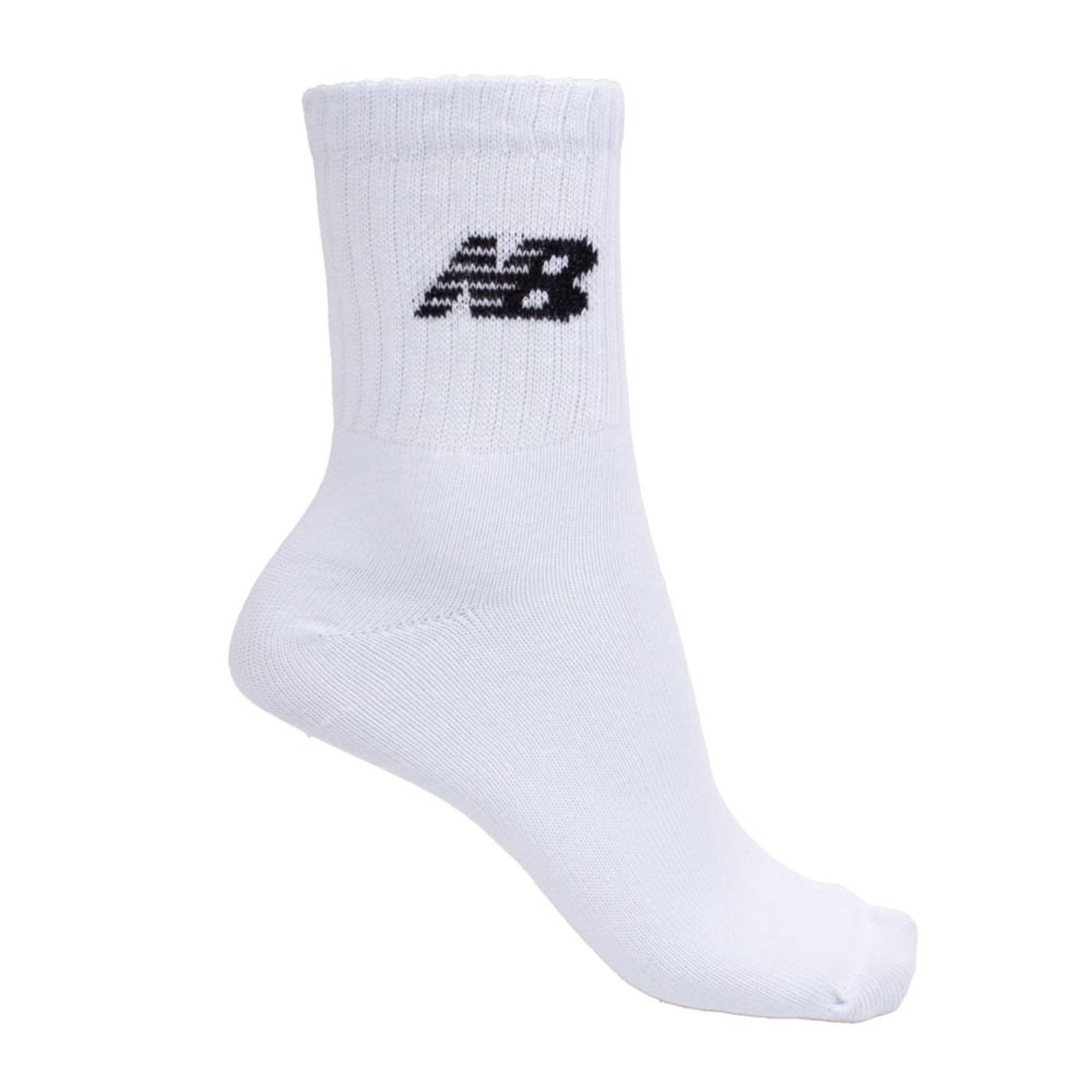 Vista 2 Meia Unissex New Balance Kit 3 Pares NB32A Preto New Balance branco