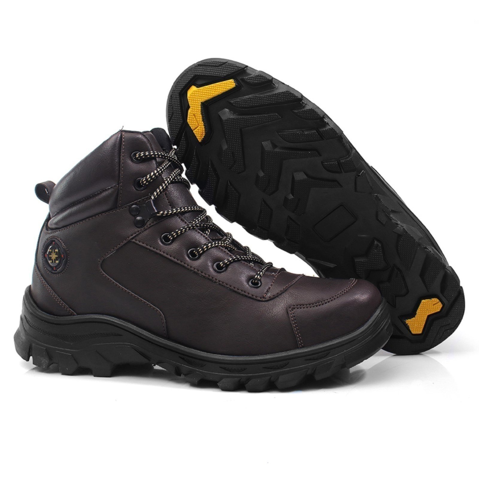 Bota Coturno Masculina Adventure Nine4 Comfort Macio Café