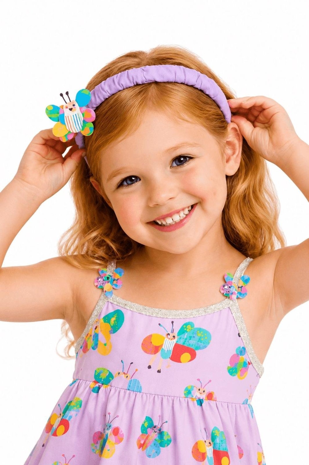Infantil - Arco para Cabelo Borboalegre Alphabeto Roxo