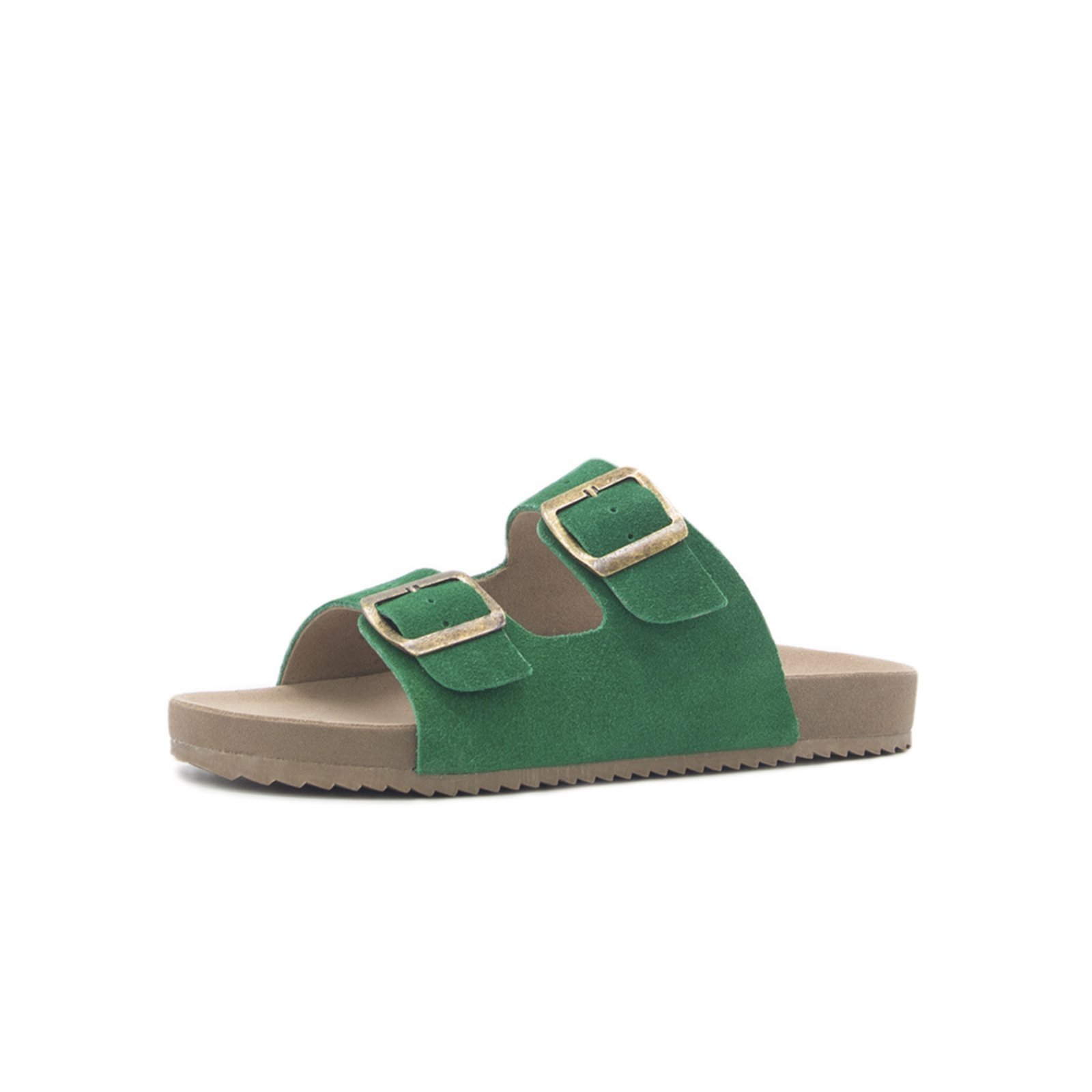 Papete Rasteira Sandalia Couro Verde Bandeira Tellini Store