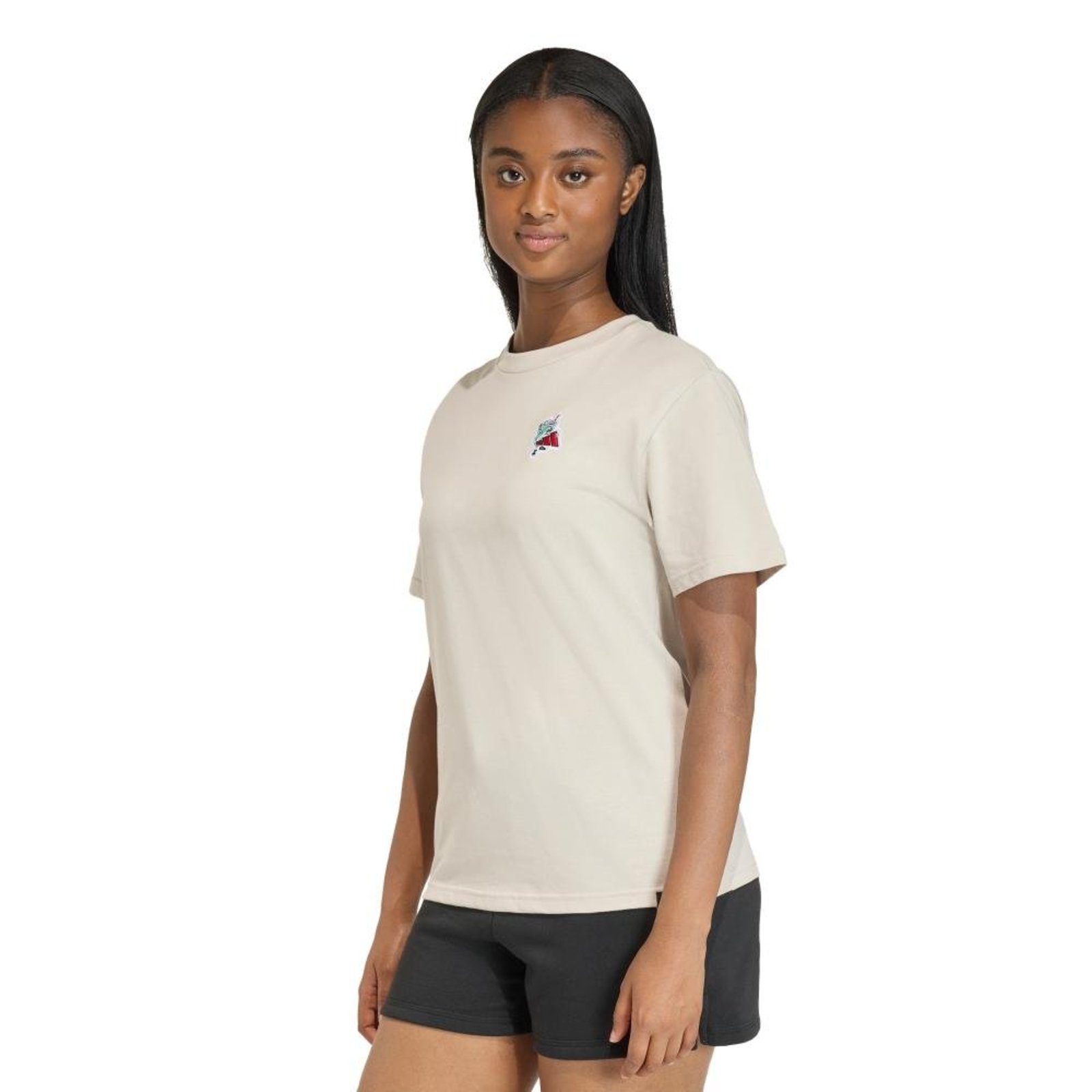 CAMISETA REGULAR ESTAMPA FOOD adidas Sportswear Bege