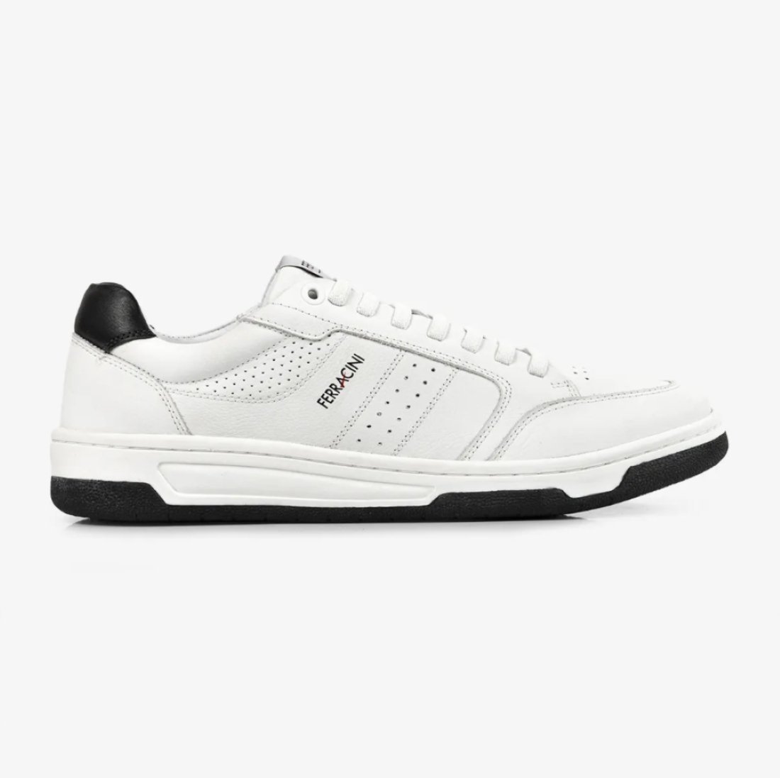 Sapatênis Masculino Couro Legítimo Ferracini Esportivo Vox Branco 8057-617D