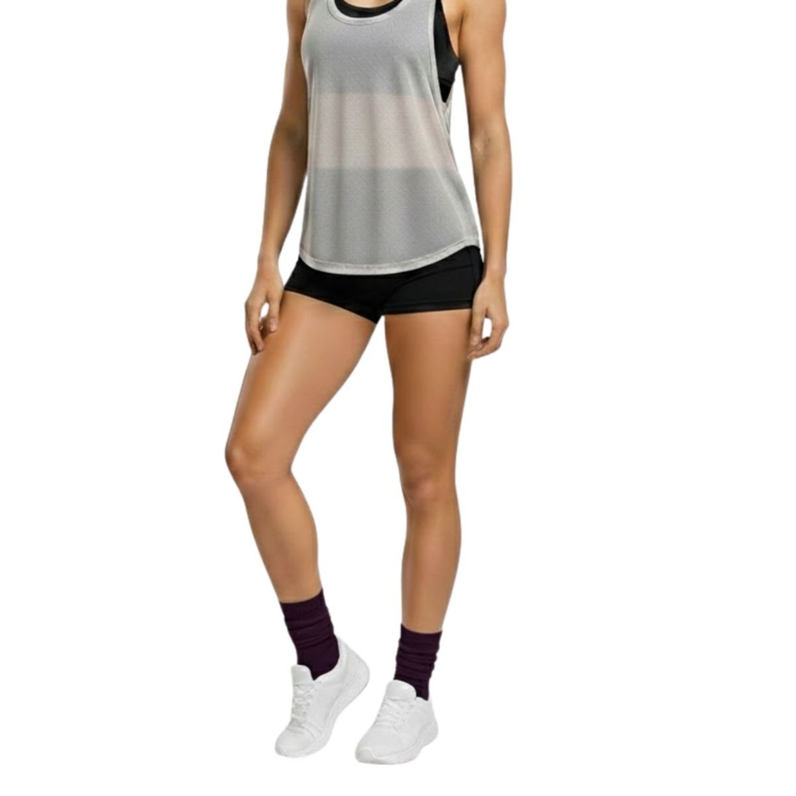 Par de Meias Feminina Cano Médio Fitness Aeróbica Apollo