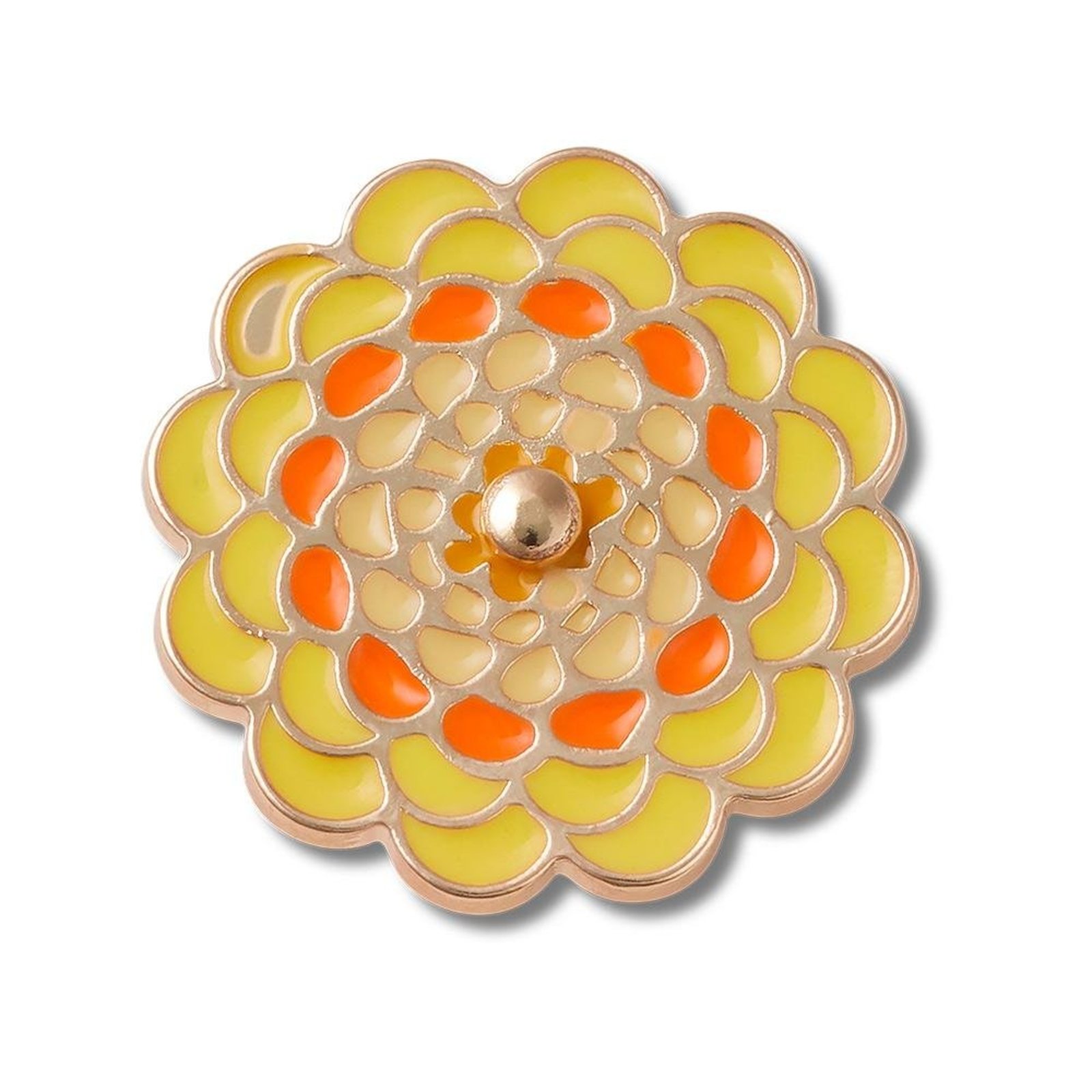 Infantil - Jibbitz™ Flor Amarela Giratória Único Branco