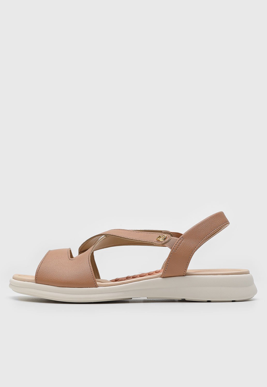 Rasteira Feminina Modare Detalhe Metal Dourado Nude