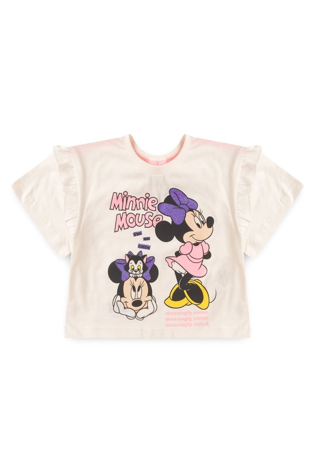 Infantil – Blusa Disney Manga Curta Menina Box Minnie