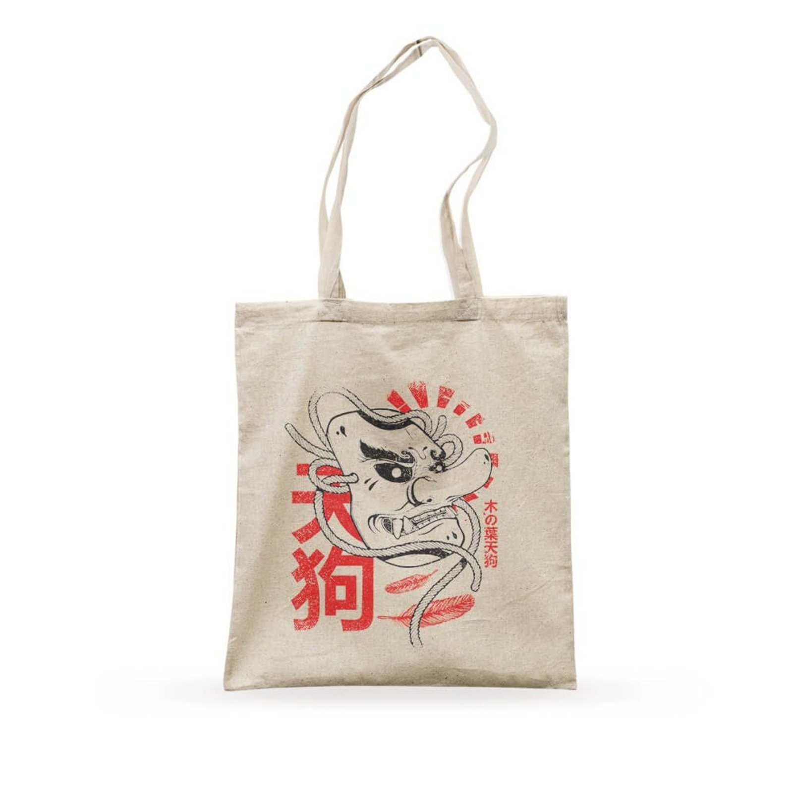 Ecobag Máscara Tengu - Bege - Casual - Studio Geek