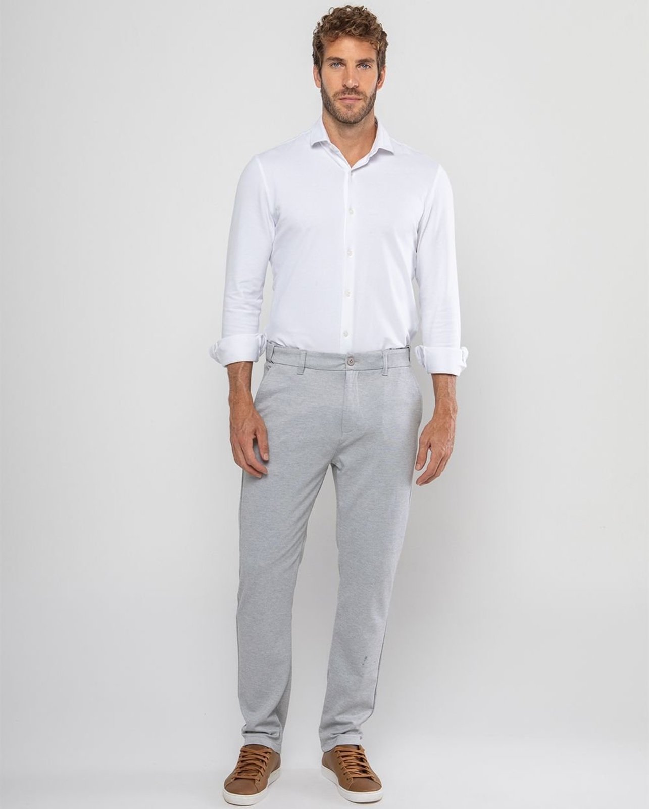 Calça Alfaiataria Masculina Moletinho 11050 Cinza Consciência