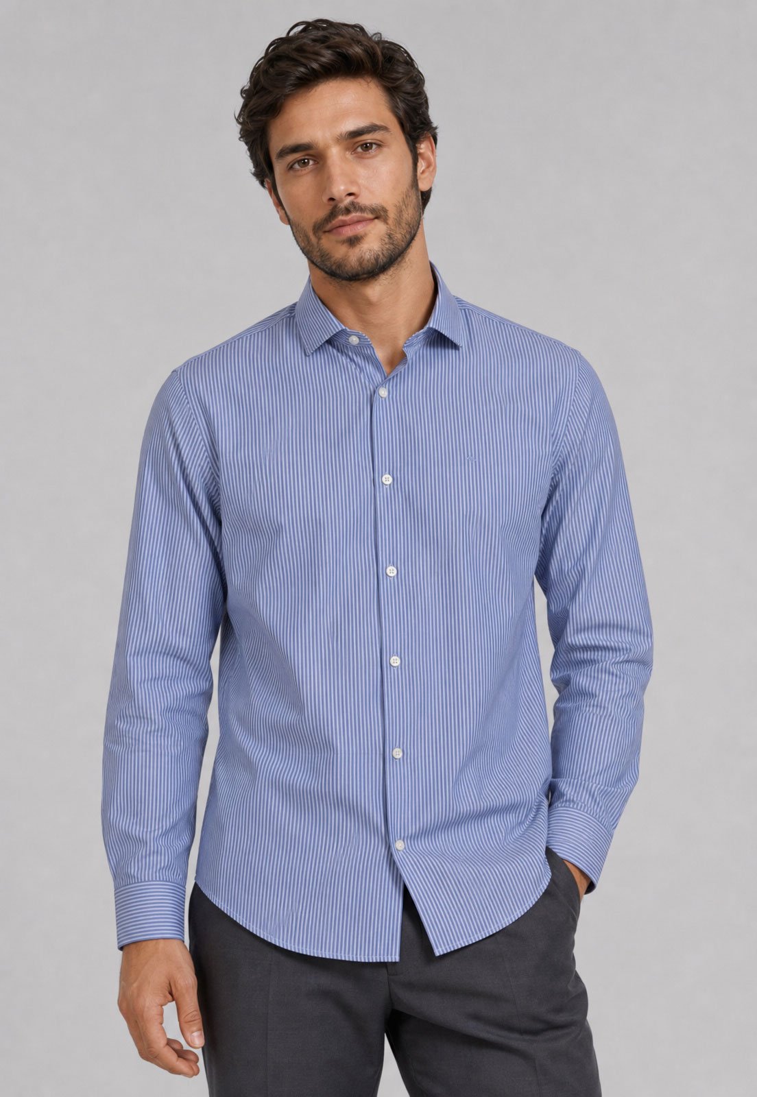 Camisa Masculina Aramis Listrada Azul