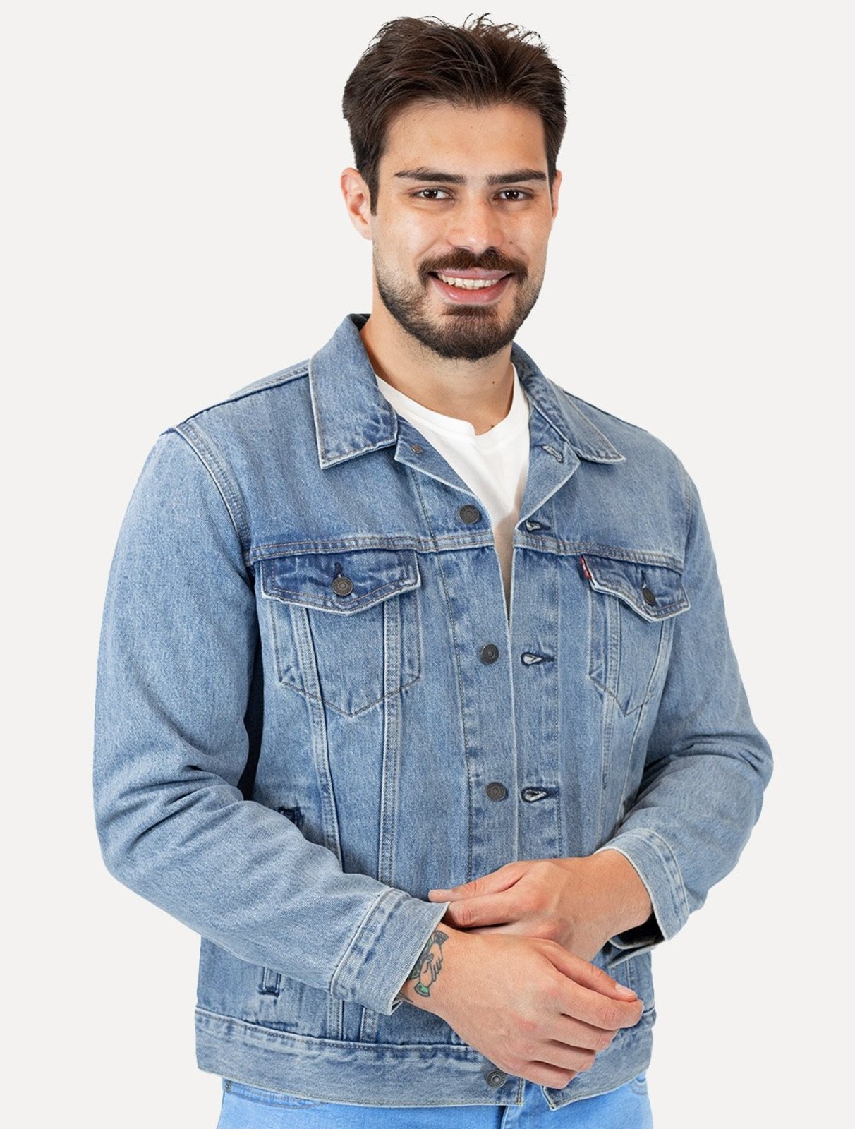 Jaqueta Levis Jeans Masculina Trucker Stonewash Clara